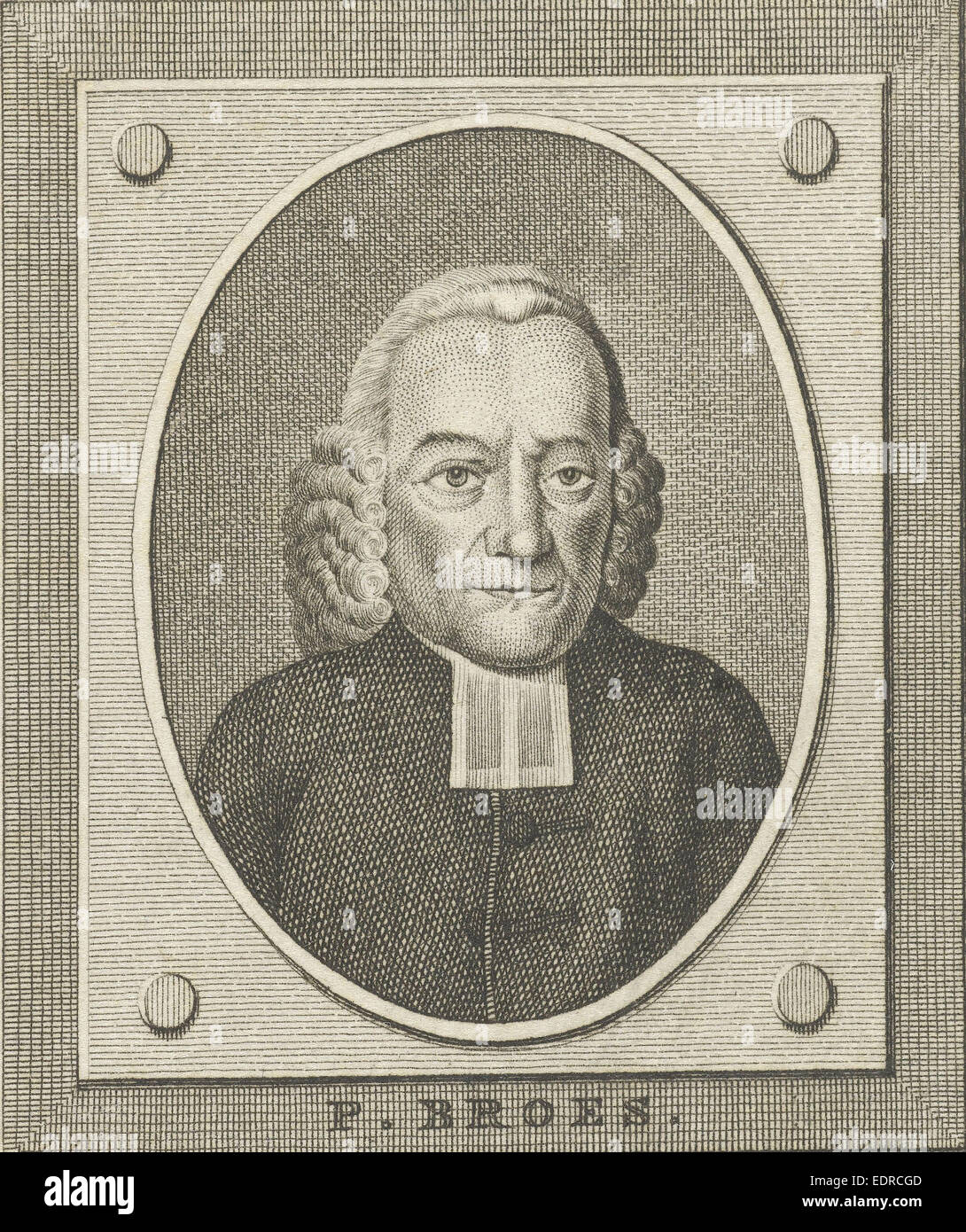 Portrait of Peter Broes, Carel Jacob de Huyser, 1763 - 1804 Stock Photo