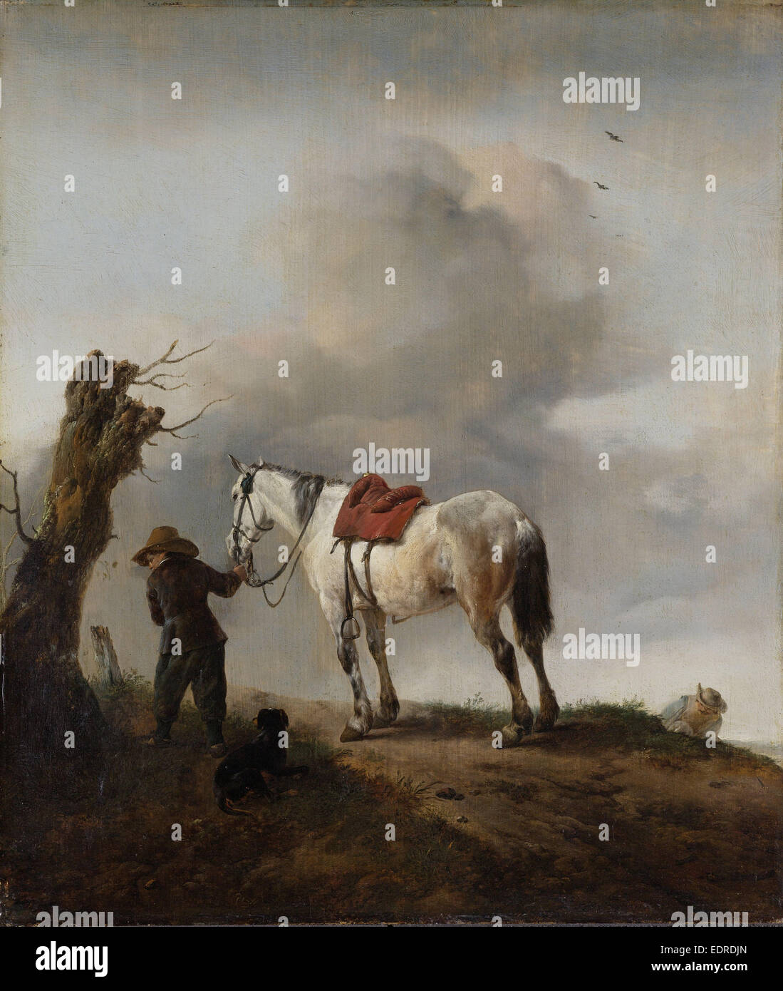 The Grey Horse, Philips Wouwerman, c. 1646 Stock Photo