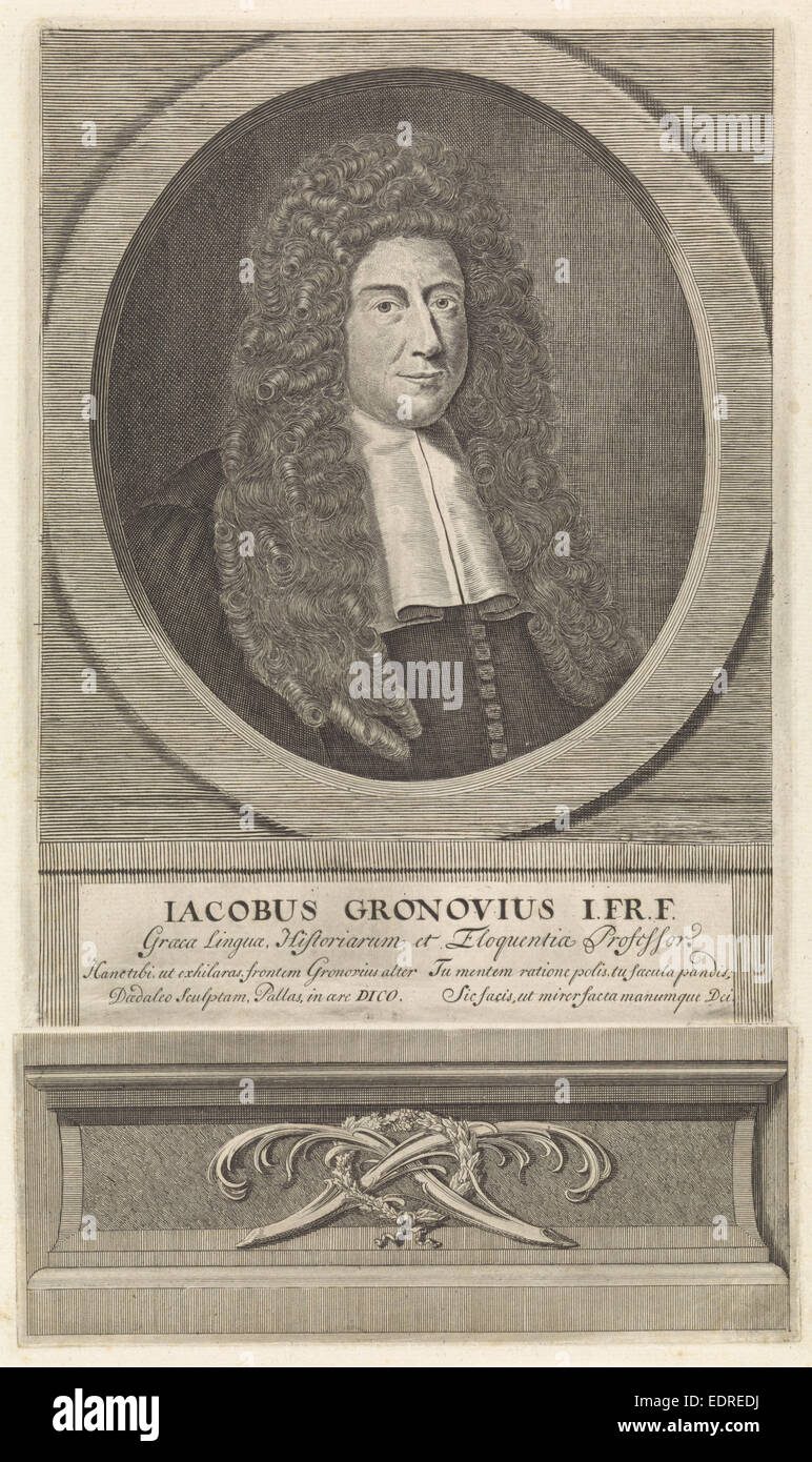 Portrait of Jacob Gronovius, Anthony van Zijlvelt, Pieter van der Aa (I