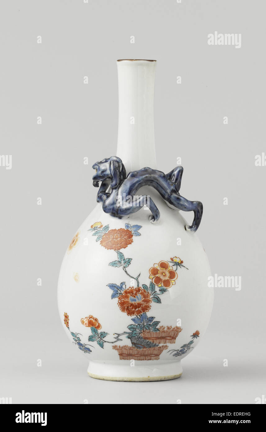 Vase, pear-shaped with long neck, Anonymous, 1675 - 1725 Stock Photo