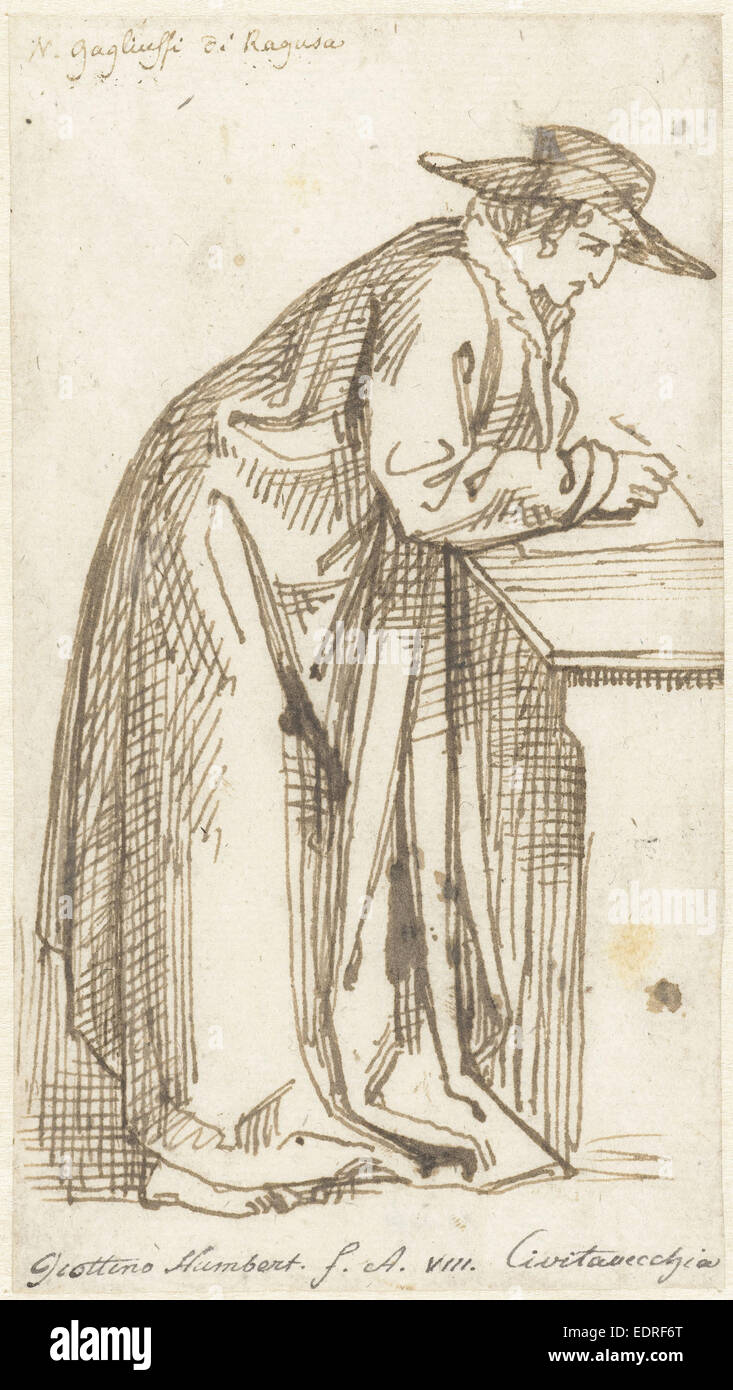 Standing, writing husband, David Pièrre Giottino Humbert de Superville