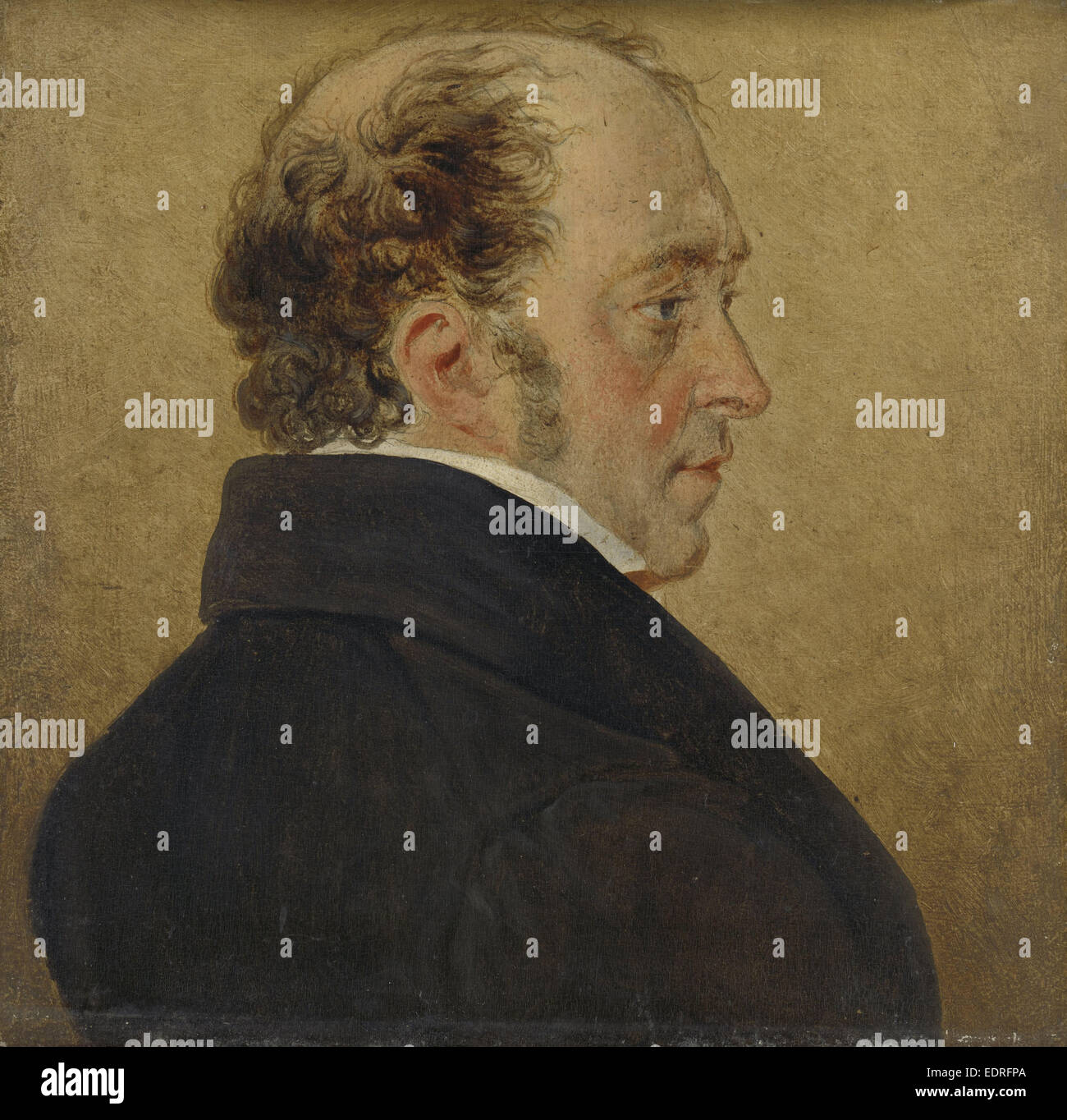 Self-Portrait, Mattheus Ignatius van Bree, c. 1800 - c. 1839 Stock Photo