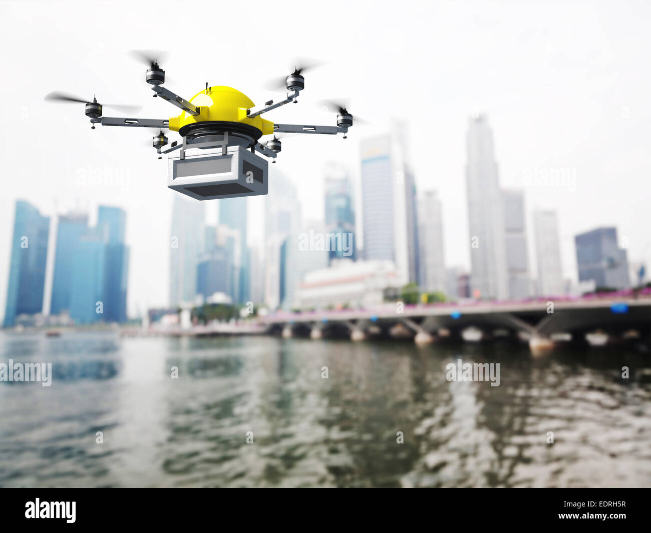 3d image futuristic delivery drone hi-res stock photography and images ...