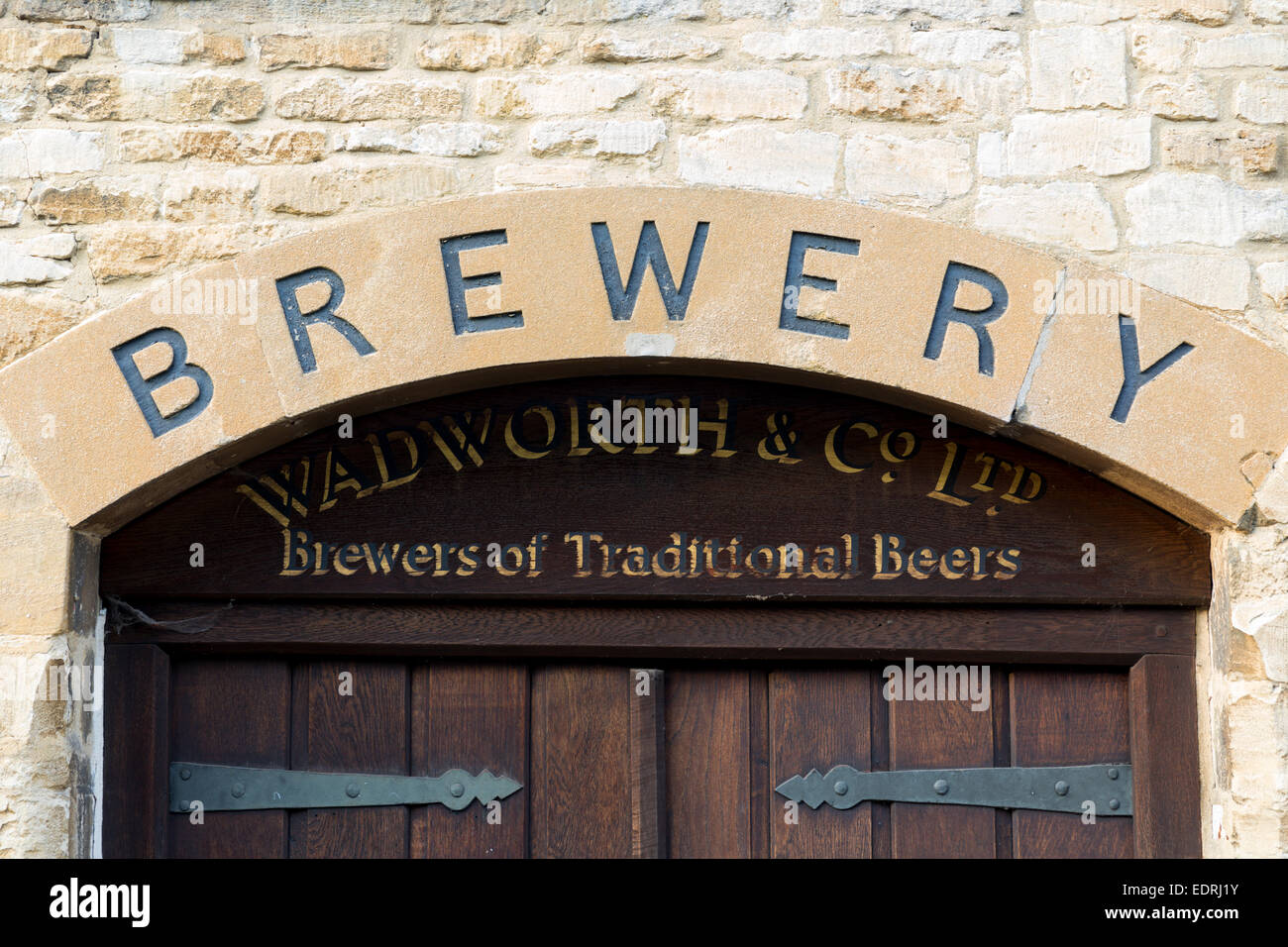 The old beer Brewery of Wadworth and Co. Ltd. in Burford in The