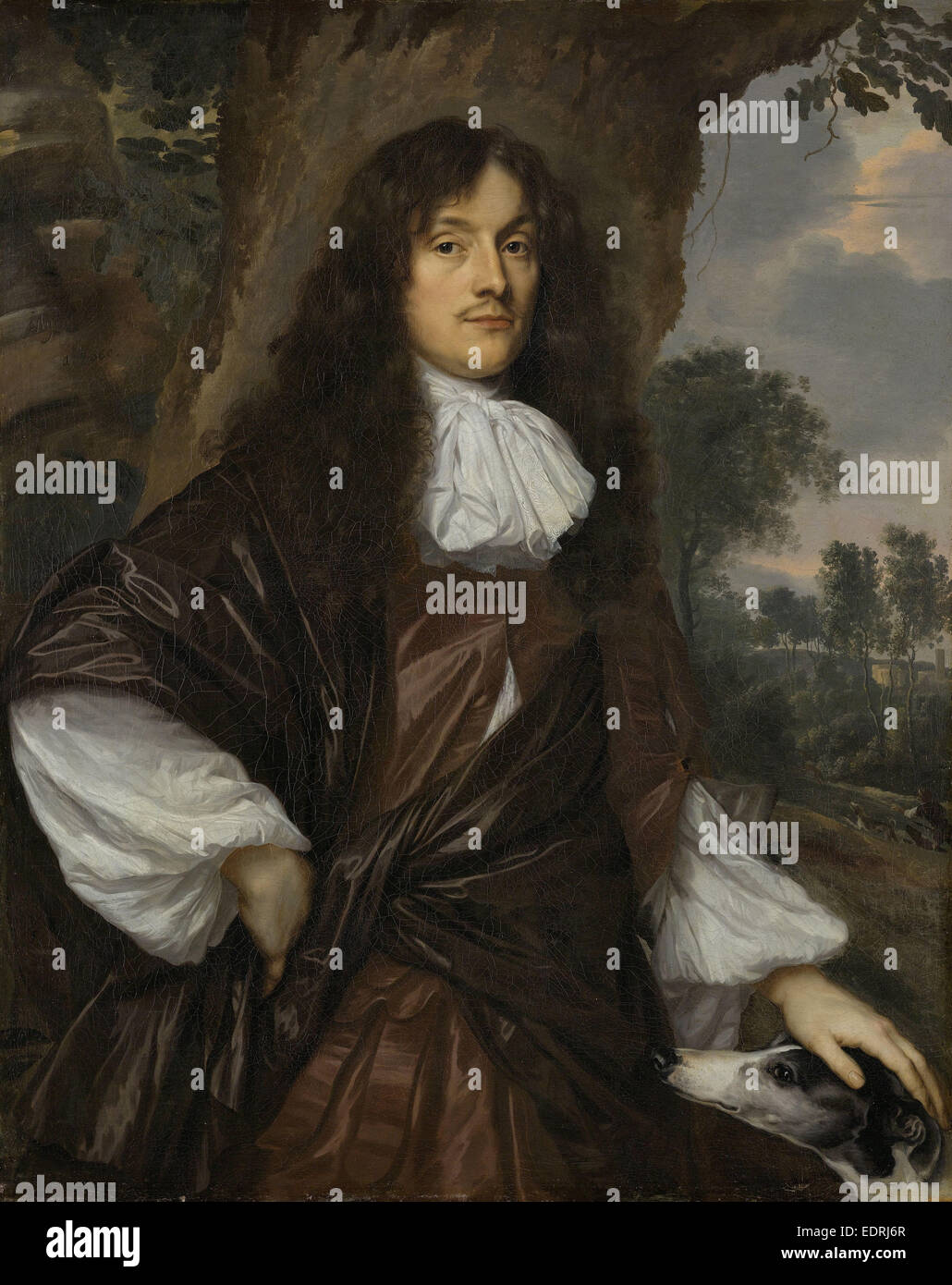 Portrait of Jacob de Witte, Lord of Haamstede, Jan Mijtens, 1660 Stock Photo