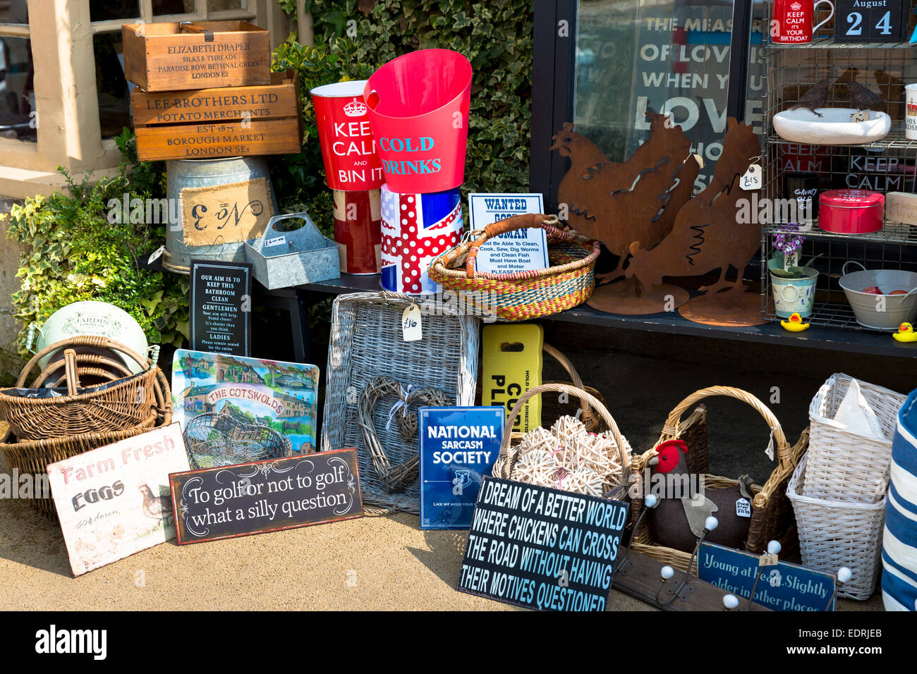 Quirky and jokey gifts and souvenirs and ephemera at gift shop in