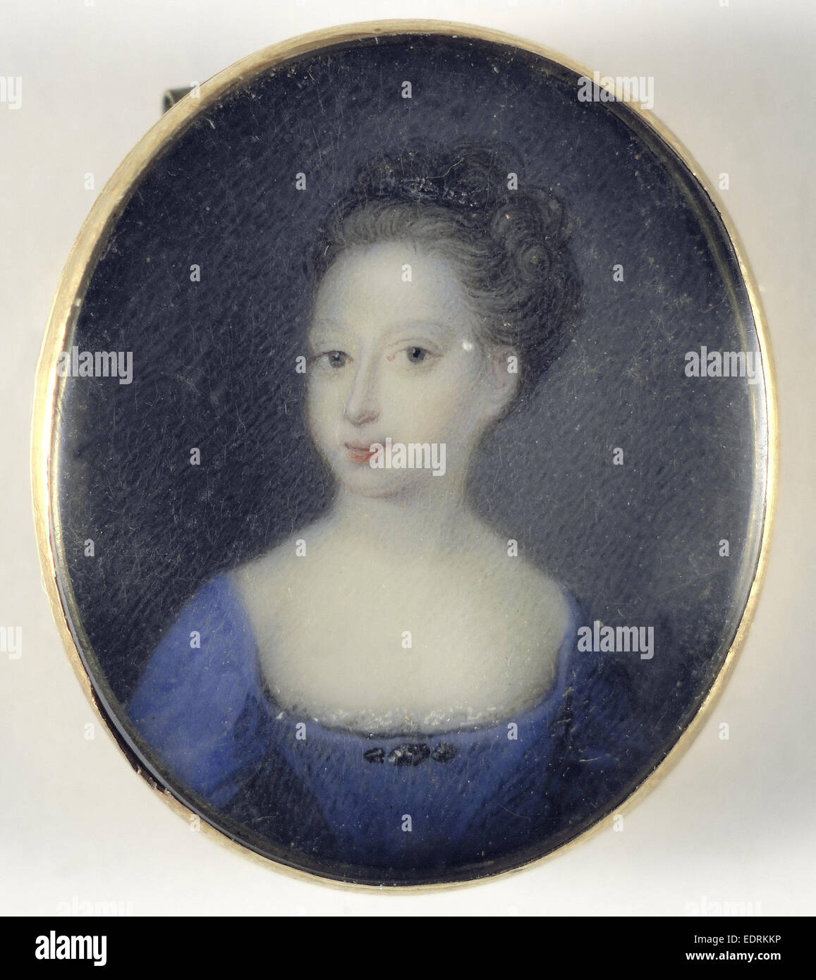Portrait, a girl, probably a daughter of George II, King of England, Anonymous, 1715 - 1725, Portrait miniature Stock Photo