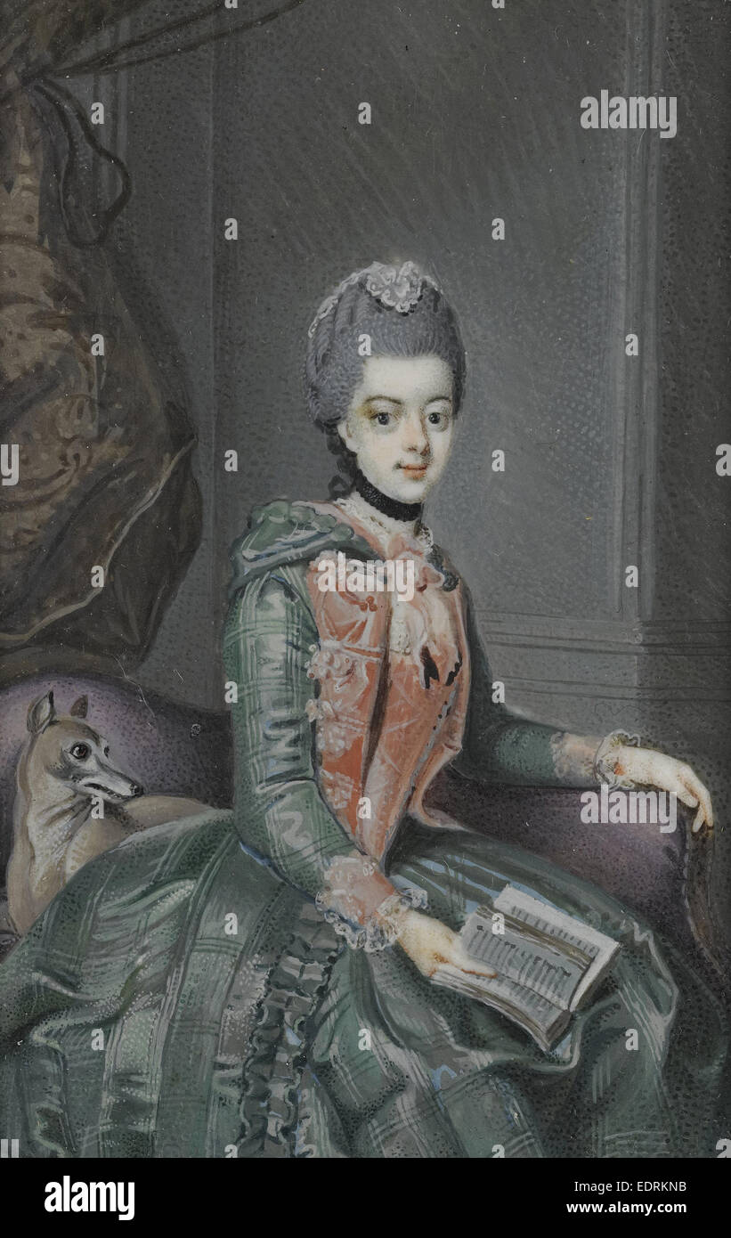 Frederika Sophia Wilhelmina, 1751-1820, princes of Prussia, wife of prins Willem V, Anonymous, c. 1770 Stock Photo