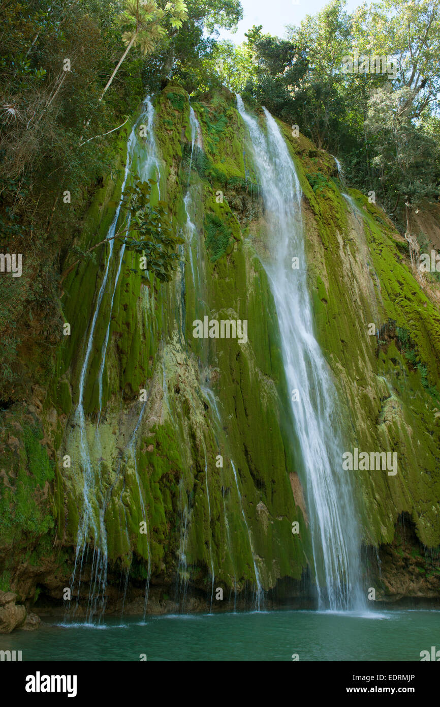 Dominikanische Republik, Halbinsel Samana, Wasserfall El Limon Stock Photo