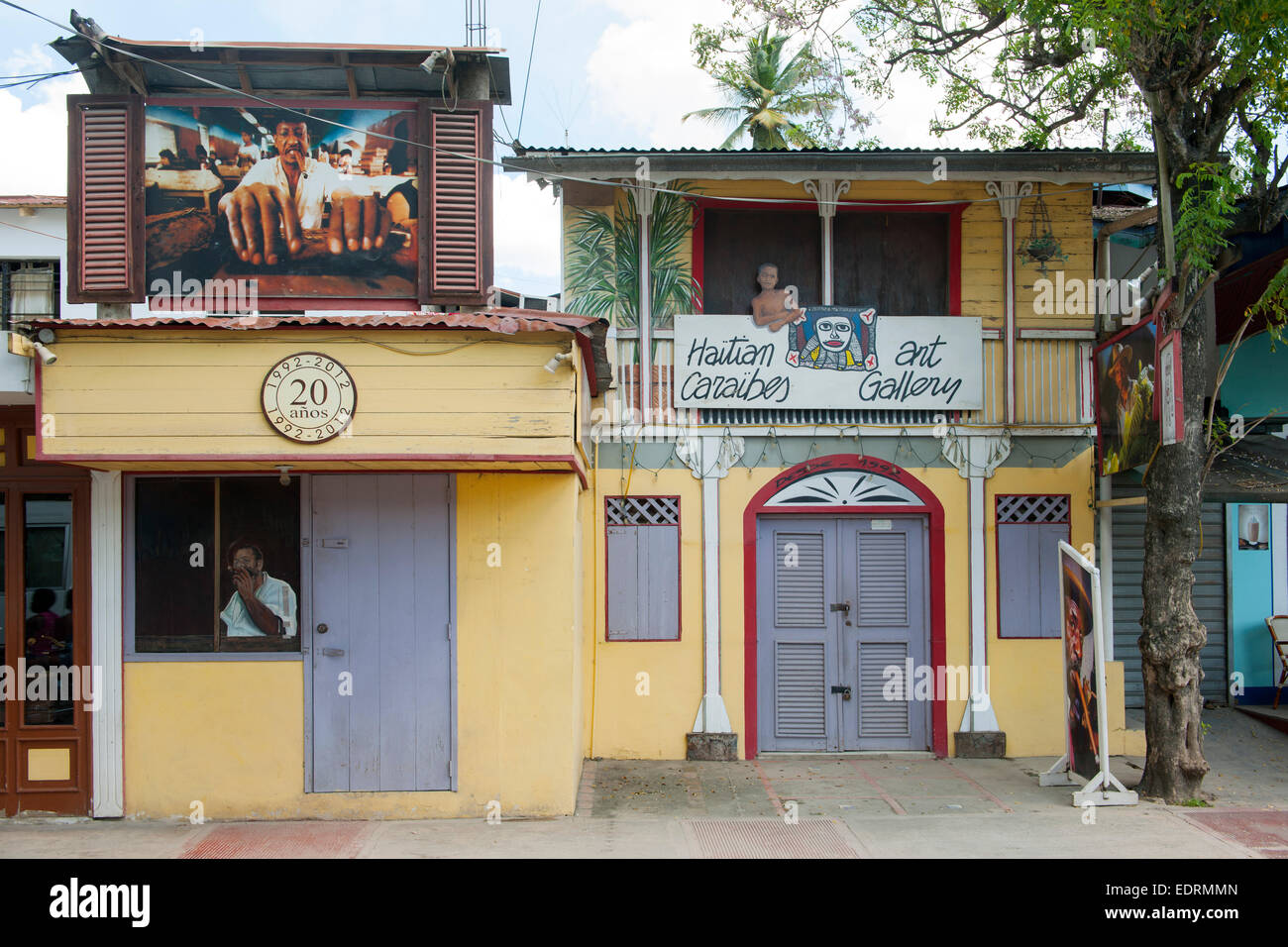 Dominikanische Republik, Halbinsel Samana, Las Terrenas, Haitian Art Gallery Stock Photo