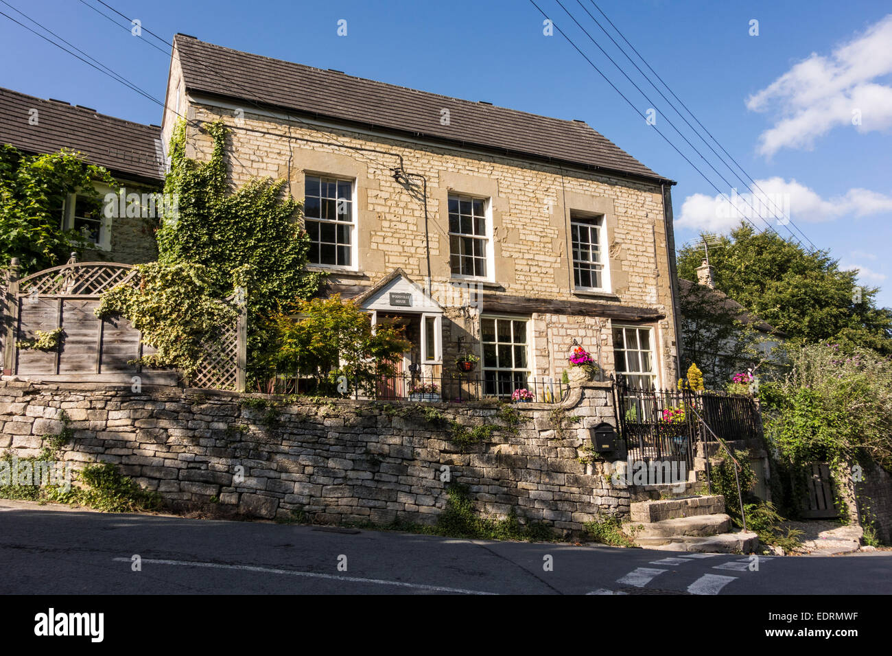 Beautiful Cotswold stone cottage in Chalford, Gloucestershire, UK Stock