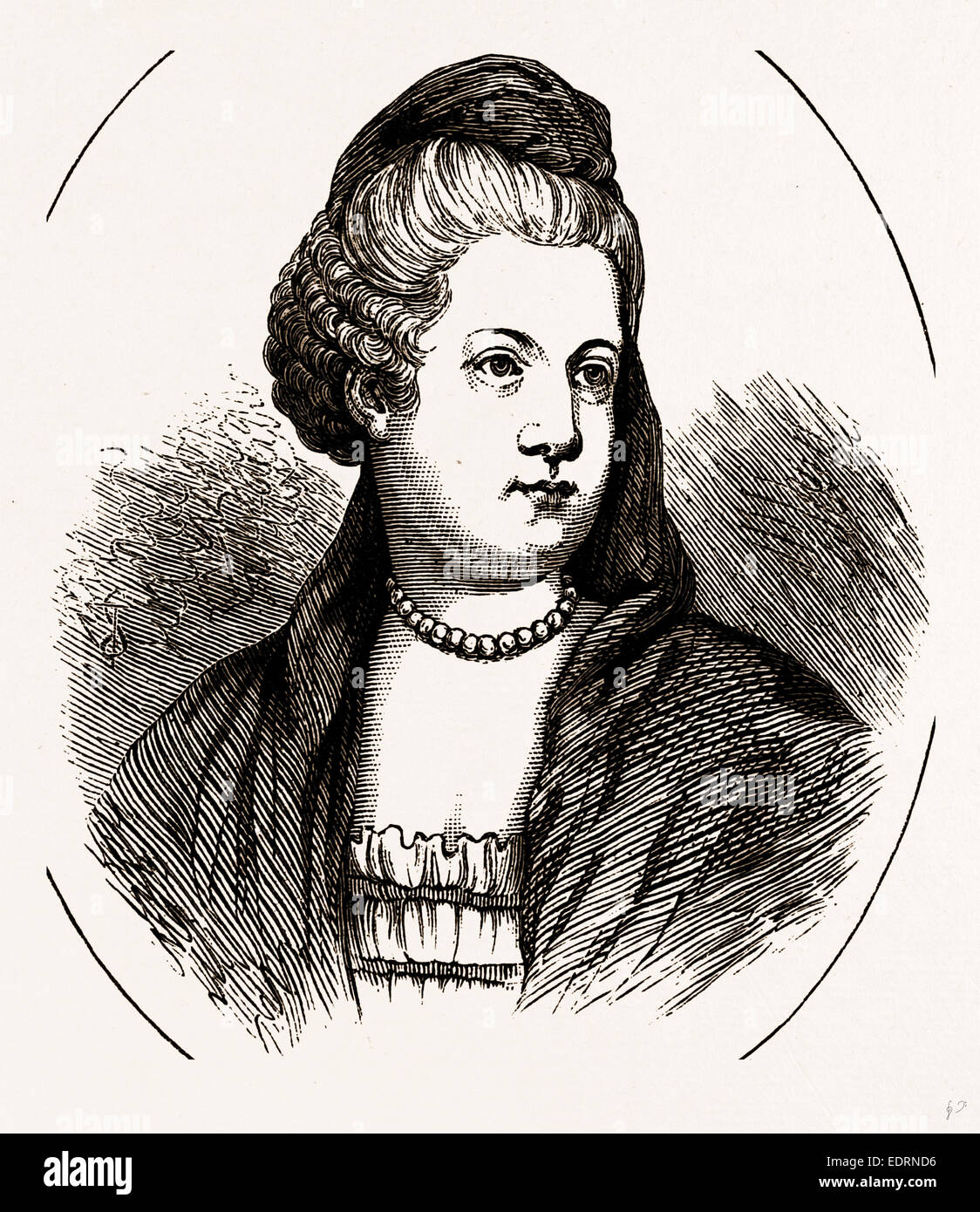 MISS CHUDLEIGH, UK, engraving 1881 1884 Stock Photo Alamy