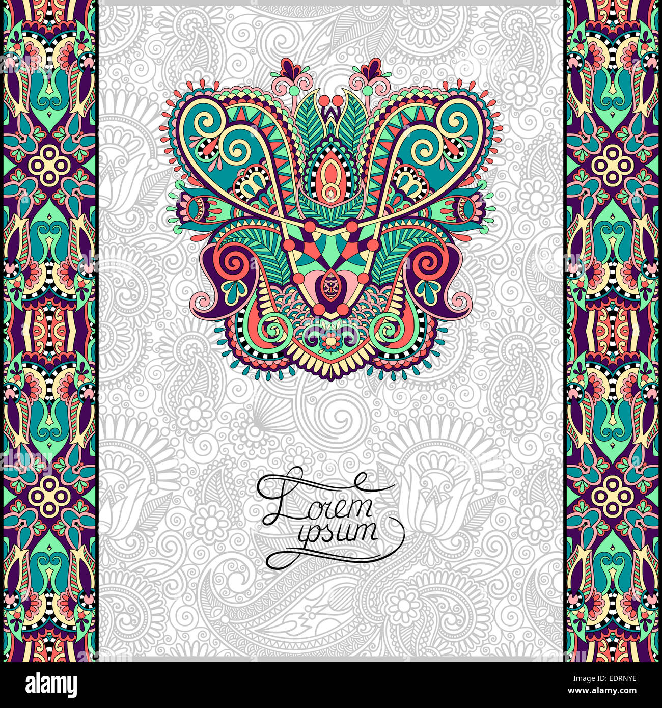 Native Invitation Background invitation card with neat ethnic background Stock Photo - Alamy