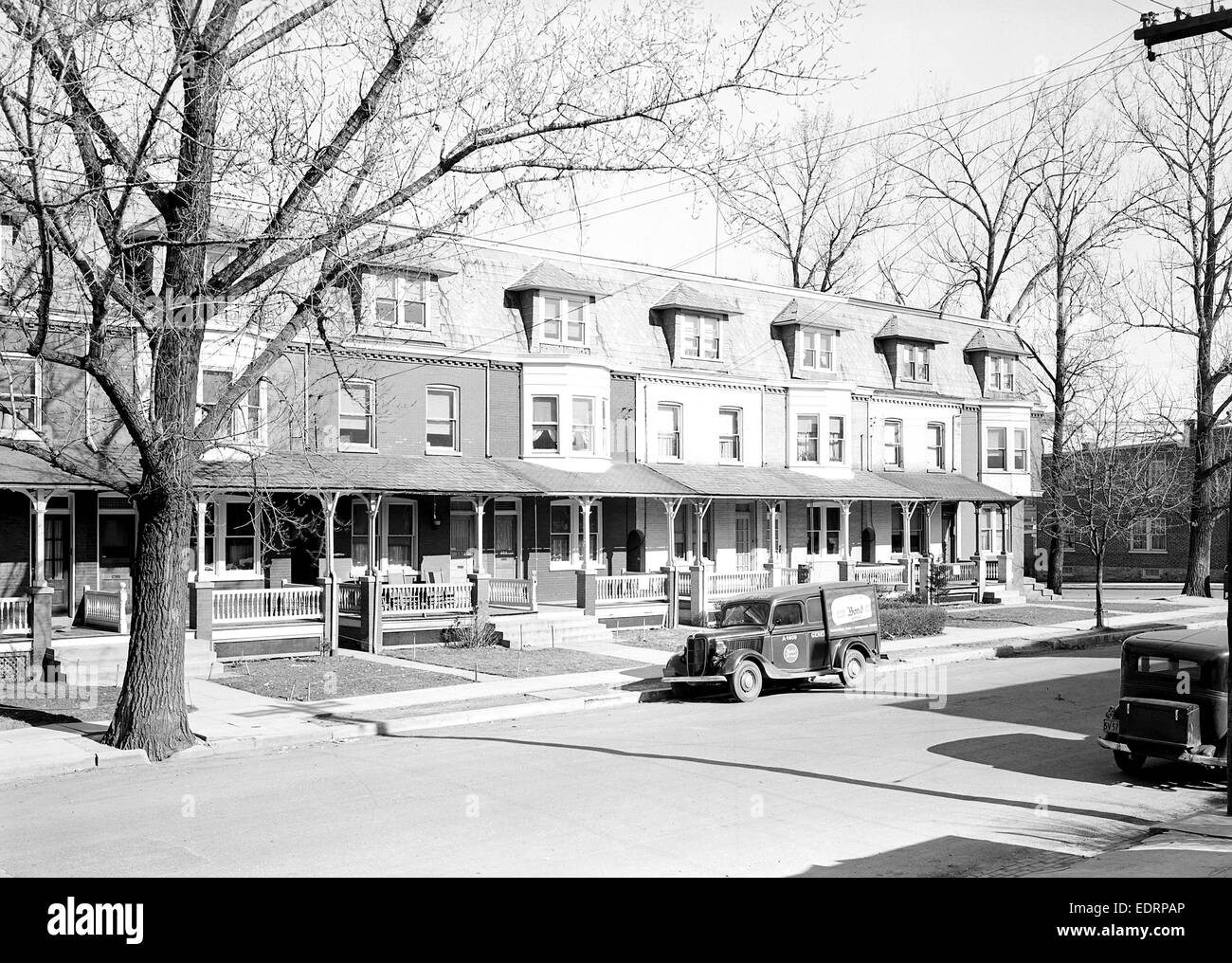 Lancaster, Pennsylvania - Housing. Moderate priced houses near Stehli silk mill - rental $25.00 to $30.00 per month, 1936 Stock Photo