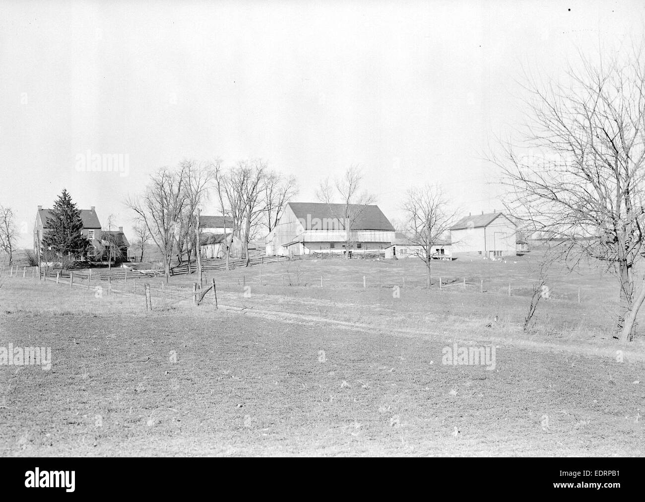 Lancaster, Pennsylvania Housing. Closer view of farm buildings, 1936, Lewis Hine, 1874 1940