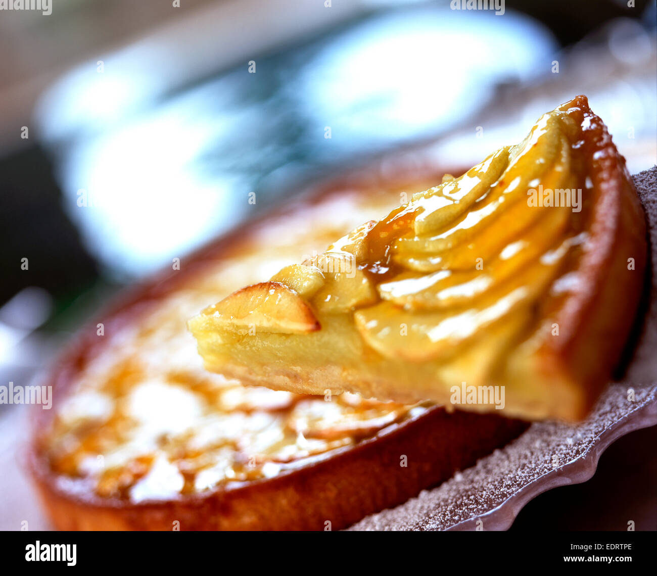 French apple flan Stock Photo