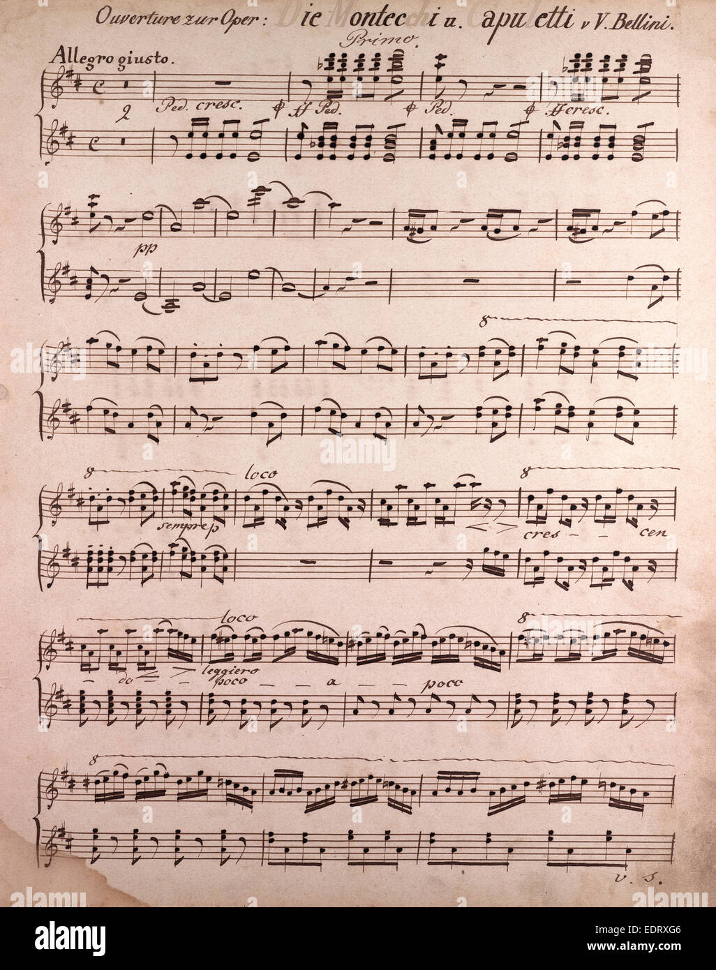 Ouverture of the Opera Die Montecchi and apuletti from Bellini