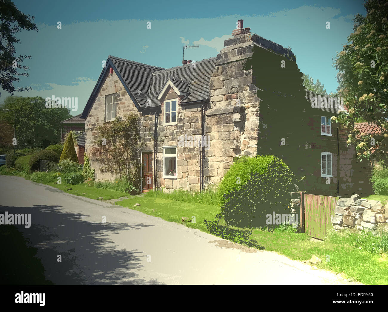 Abbey Cottage in Dale Abbey, Some of the surviving fabric from the