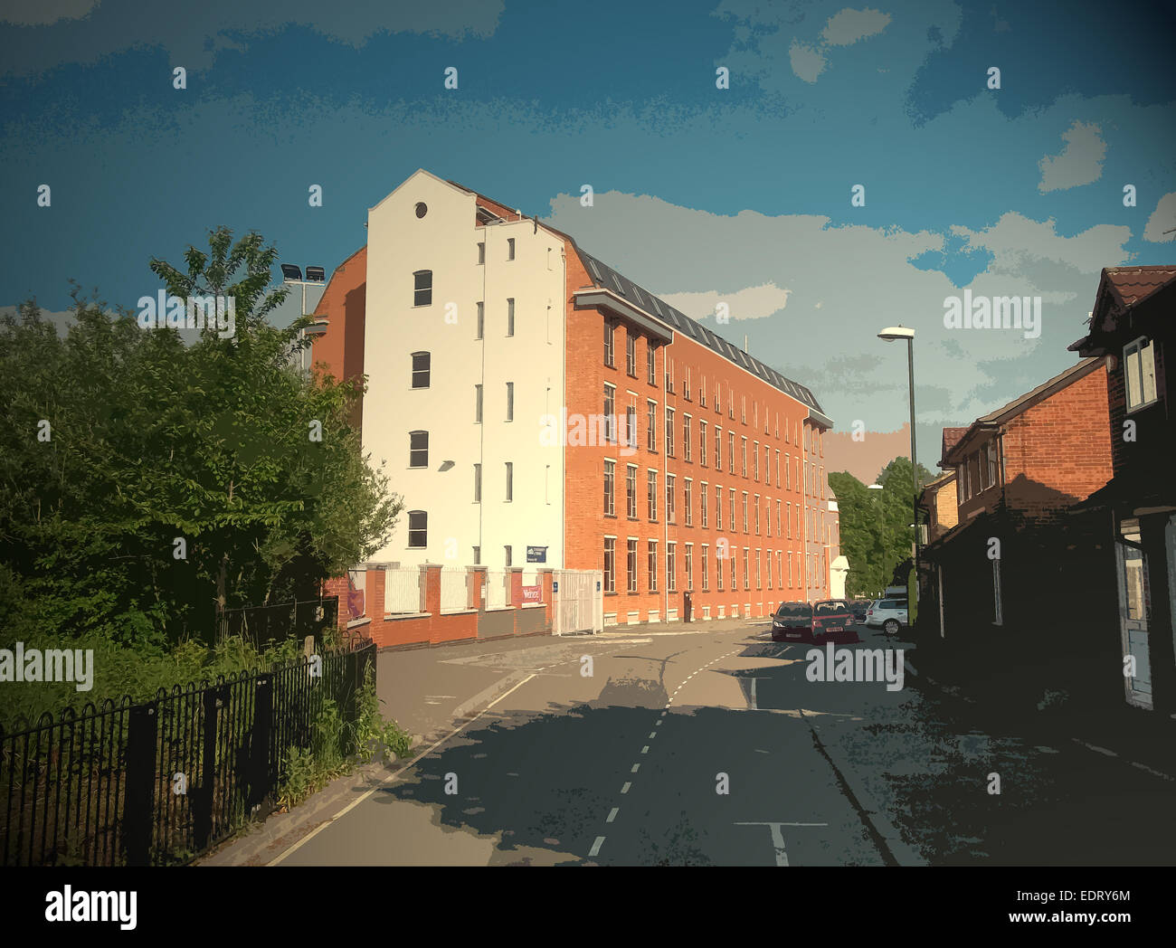 Britannia Mill on Markeaton Street, This industrial building is now part of the University of