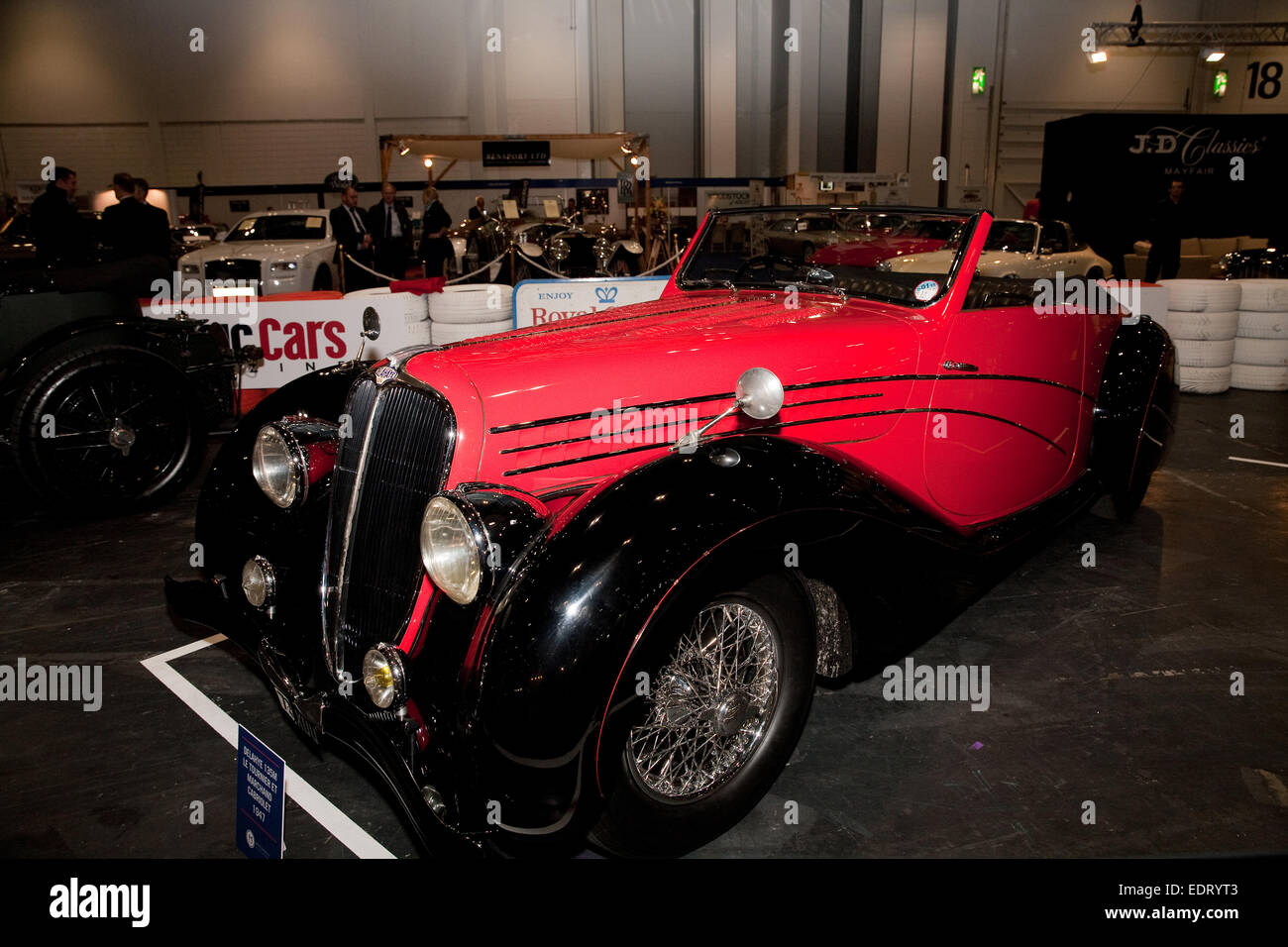 Delahaye 135 Ms Cabriolet On Show At The London Classic Car Show Excel Stock Photo Alamy