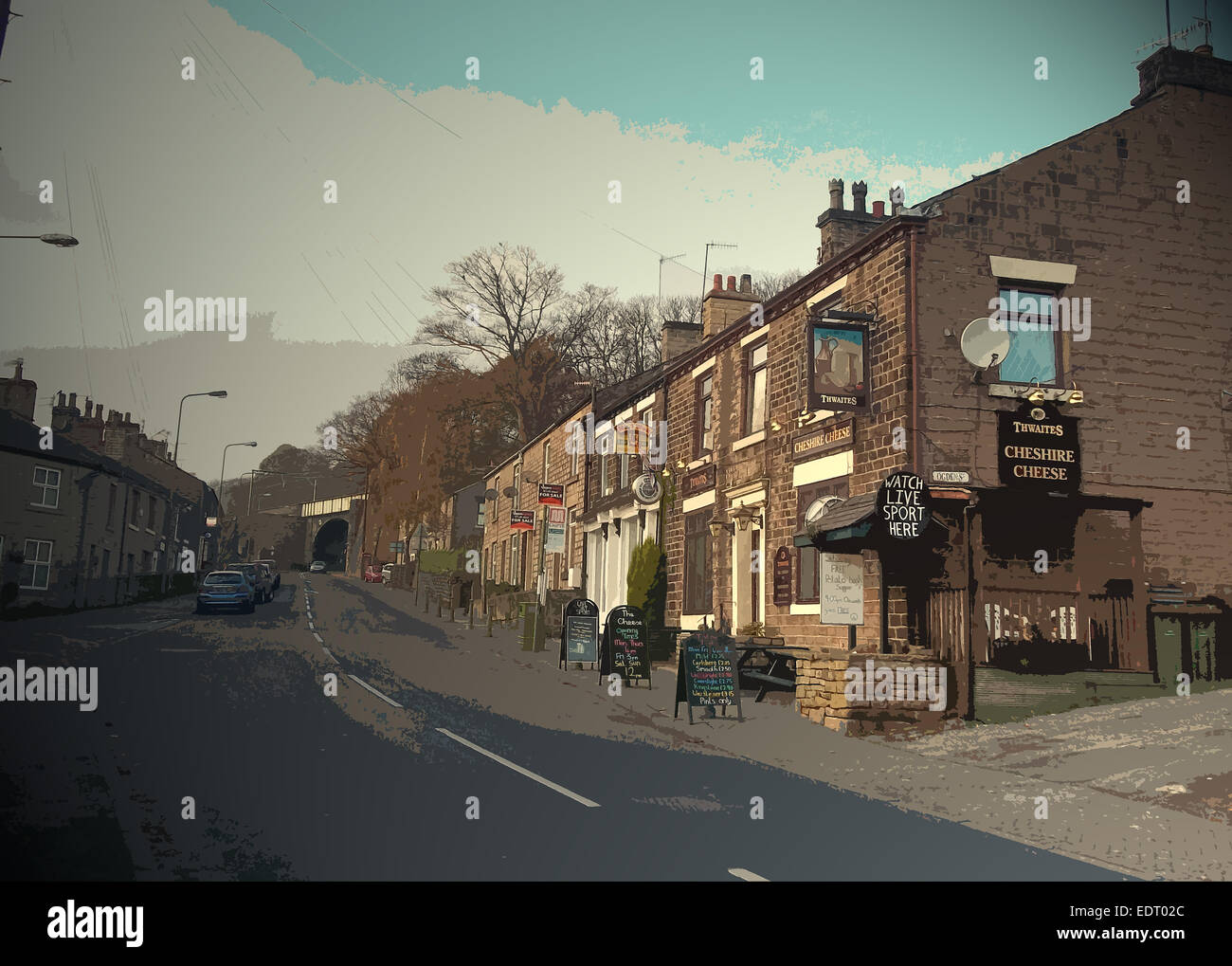 Market Street in Broadbottom, Market Street in Broadbottom, near to