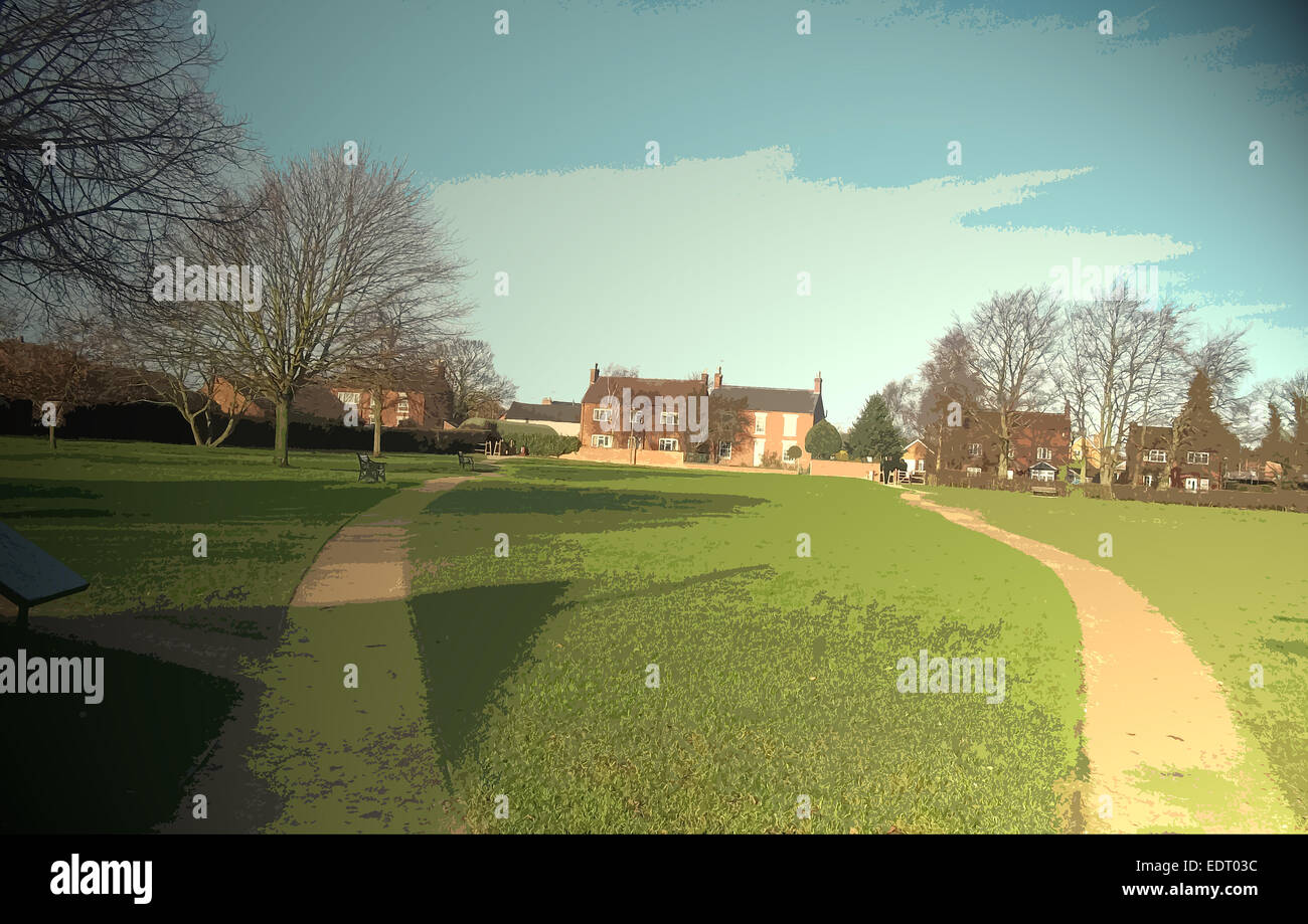 Breaston Village Green, Smartly maintained parkland also known also as Duffield Close, situated