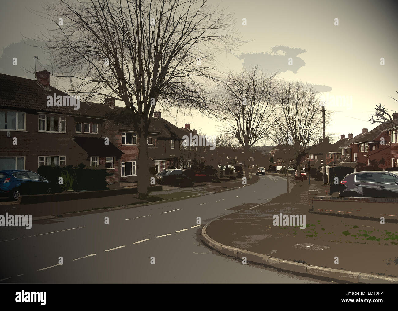 Ferrers Way in Allestree, Pictured here at its junction with Cadgwith