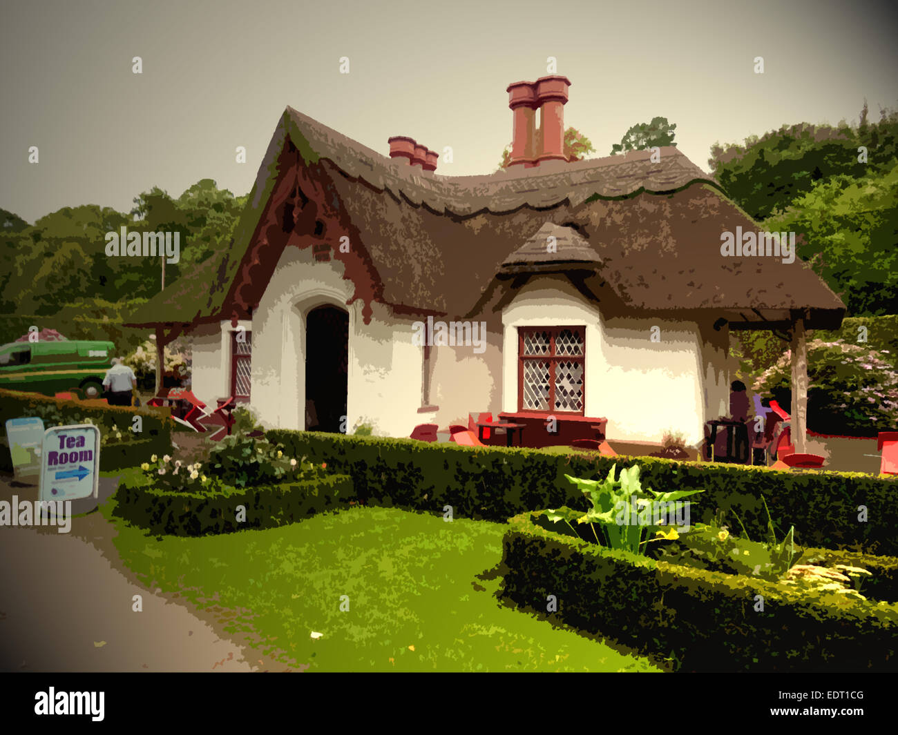 The Tea Room at Killarney National Park, near to Cill Airne, Mill Bridge and  Coolcorcoran Bridge, Kerry, Ireland Stock Photo