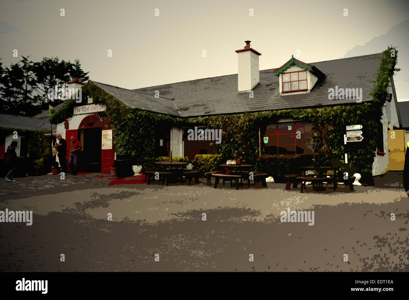 The Red Fox Inn on the Ring or Kerry, near to Caragh Bridge, Doolahag