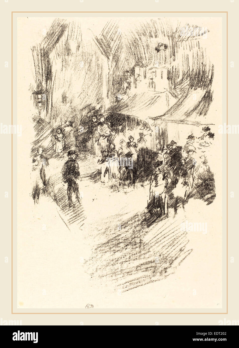 James McNeill Whistler (American, 1834-1903), The Fair, 1895, lithograph Stock Photo