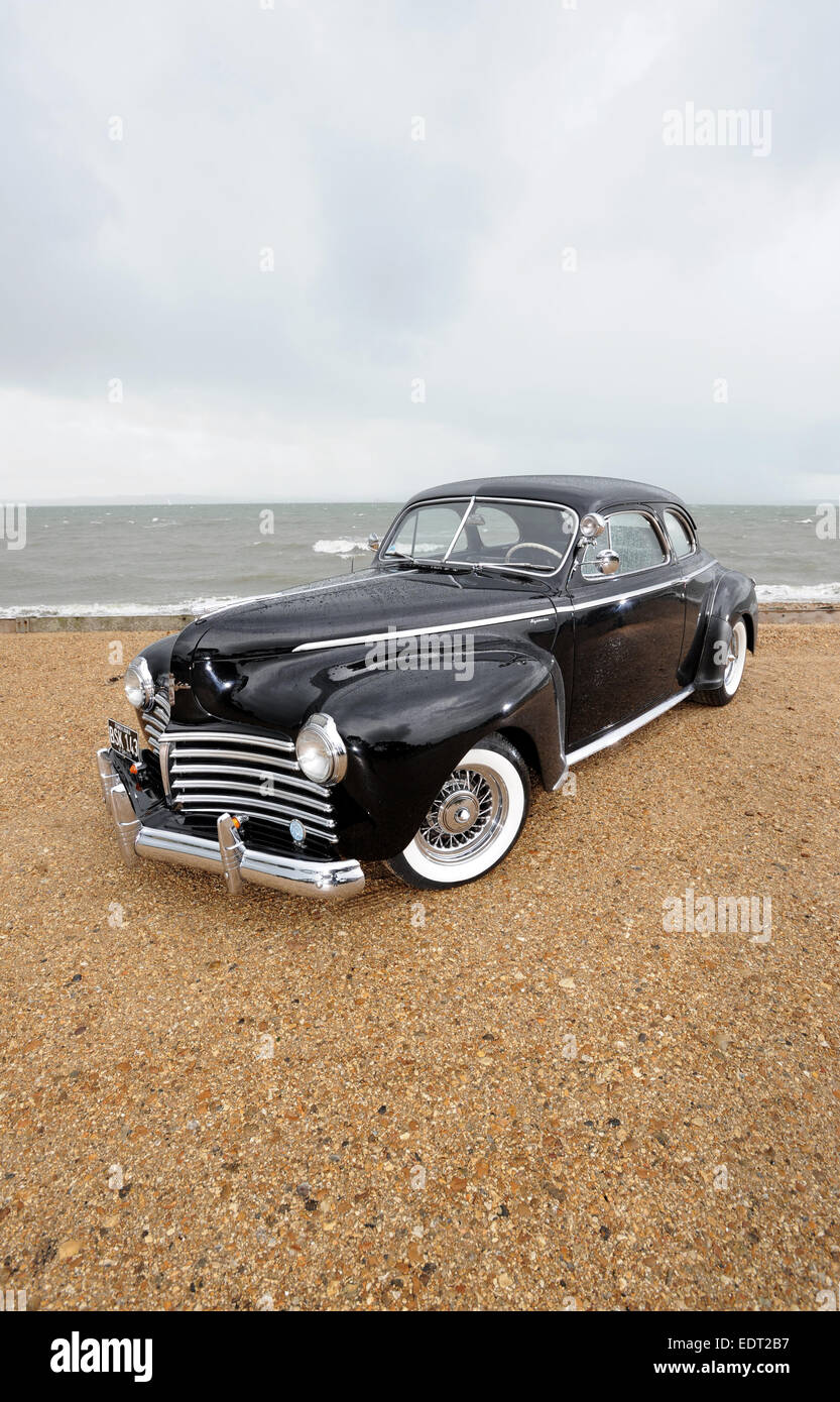 Lightly customised 1941 Chrysler Highlander coupe, American car - lowered suspension Stock Photo