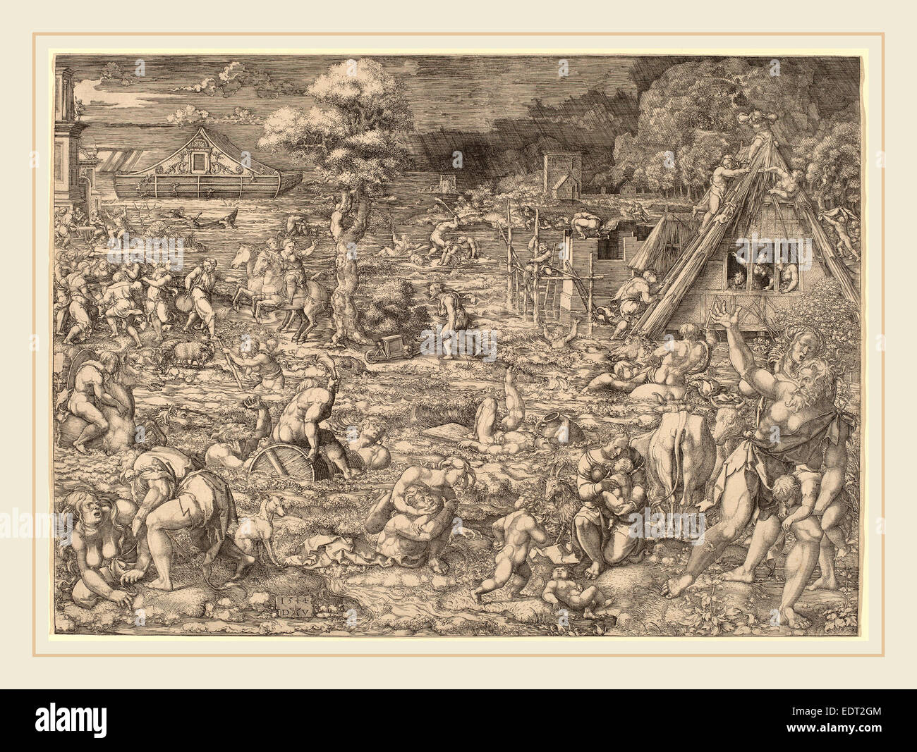 Dirk Jacobsz Vellert (Flemish, active 1511-1544), The Deluge, 1544
