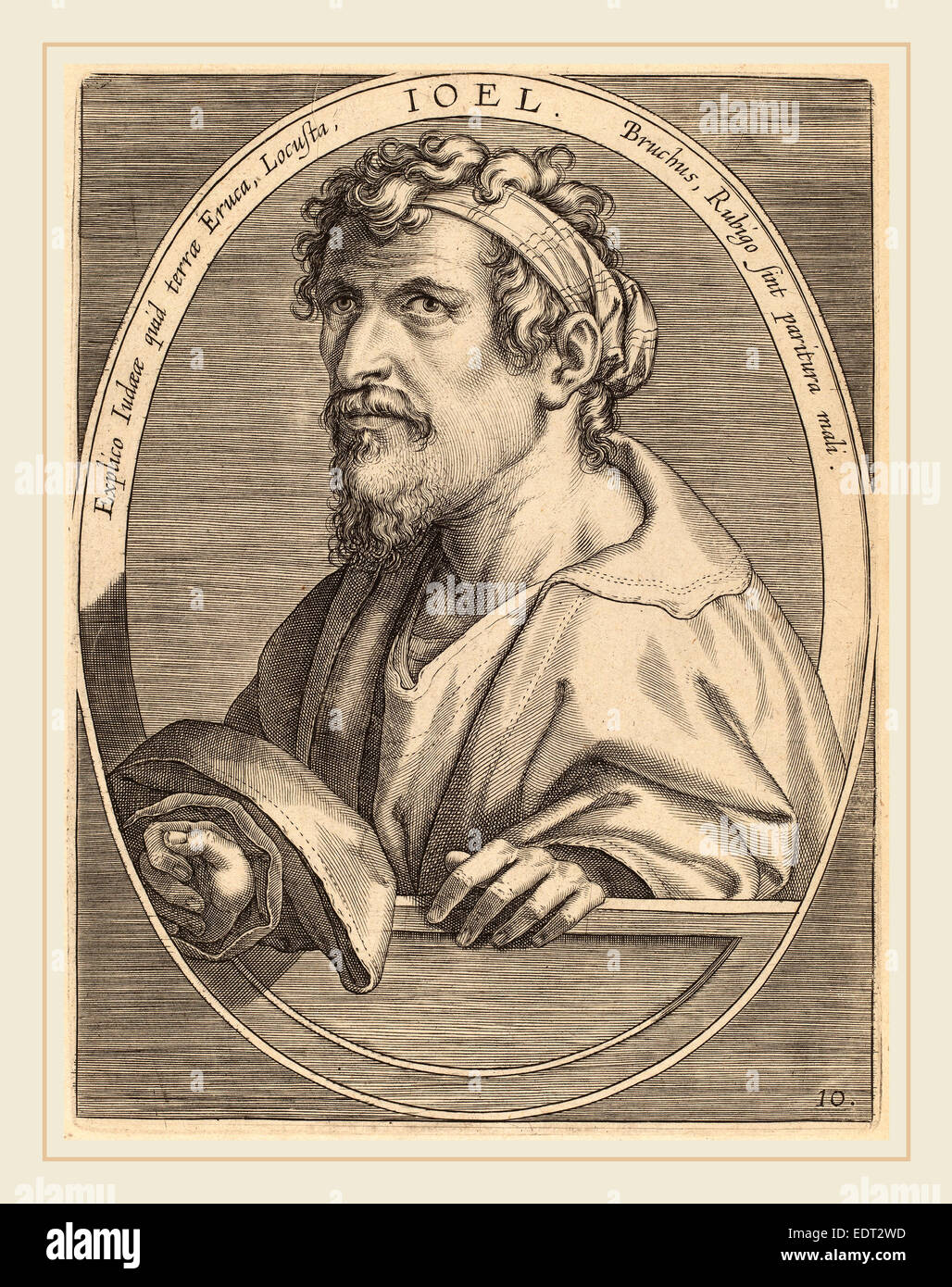 Theodor Galle after Jan van der Straet (Flemish, c. 1571-1633), Joel, published 1613, engraving on laid paper Stock Photo