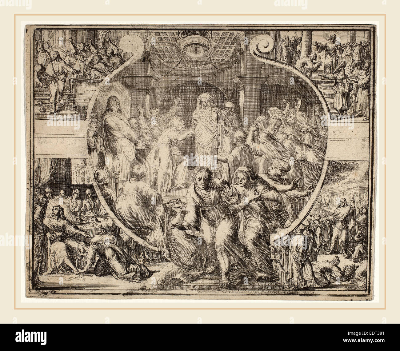 Romeyn de Hooghe, Raising of Lazarus with Scenes from the Life of ...