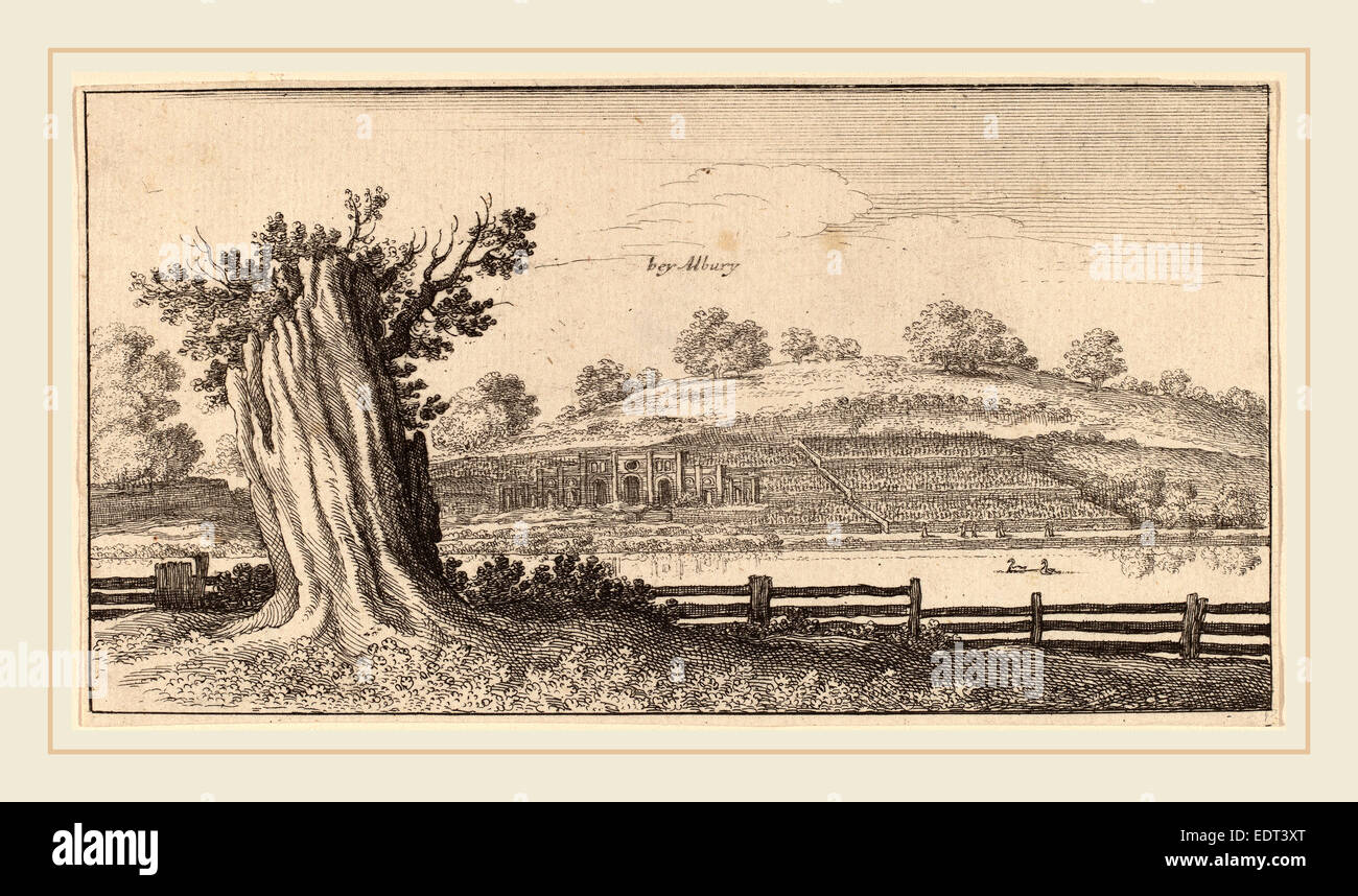 Wenceslaus Hollar (Bohemian, 1607-1677), Albury, 1645, etching Stock Photo