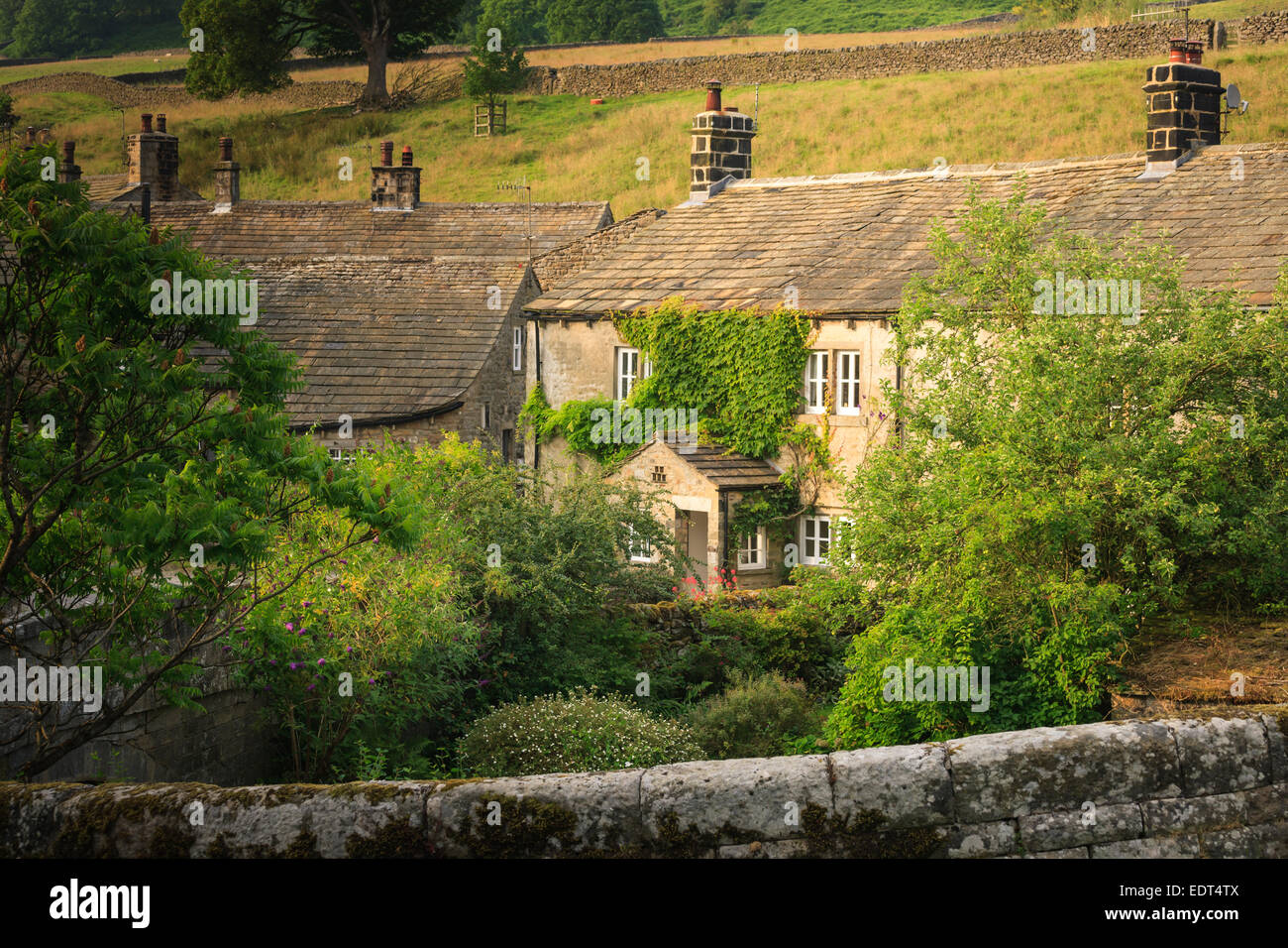 Typical Cottage Hebden Craven North Yorkshire England Stock Photo