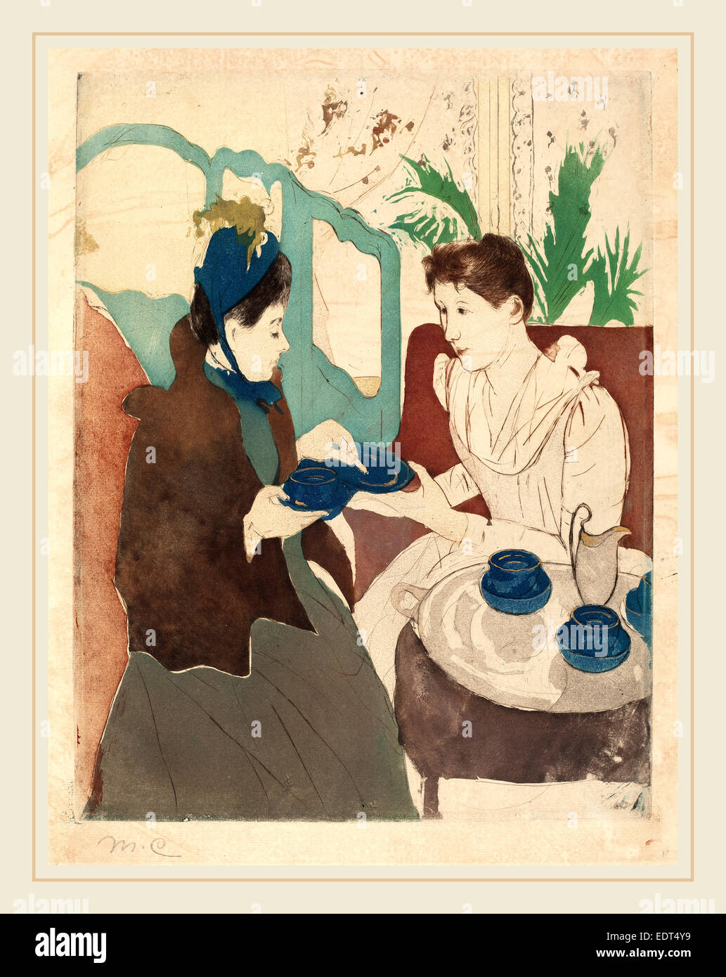 Mary Cassatt, Afternoon Tea Party, American, 1844-1926, 1890-1891 ...