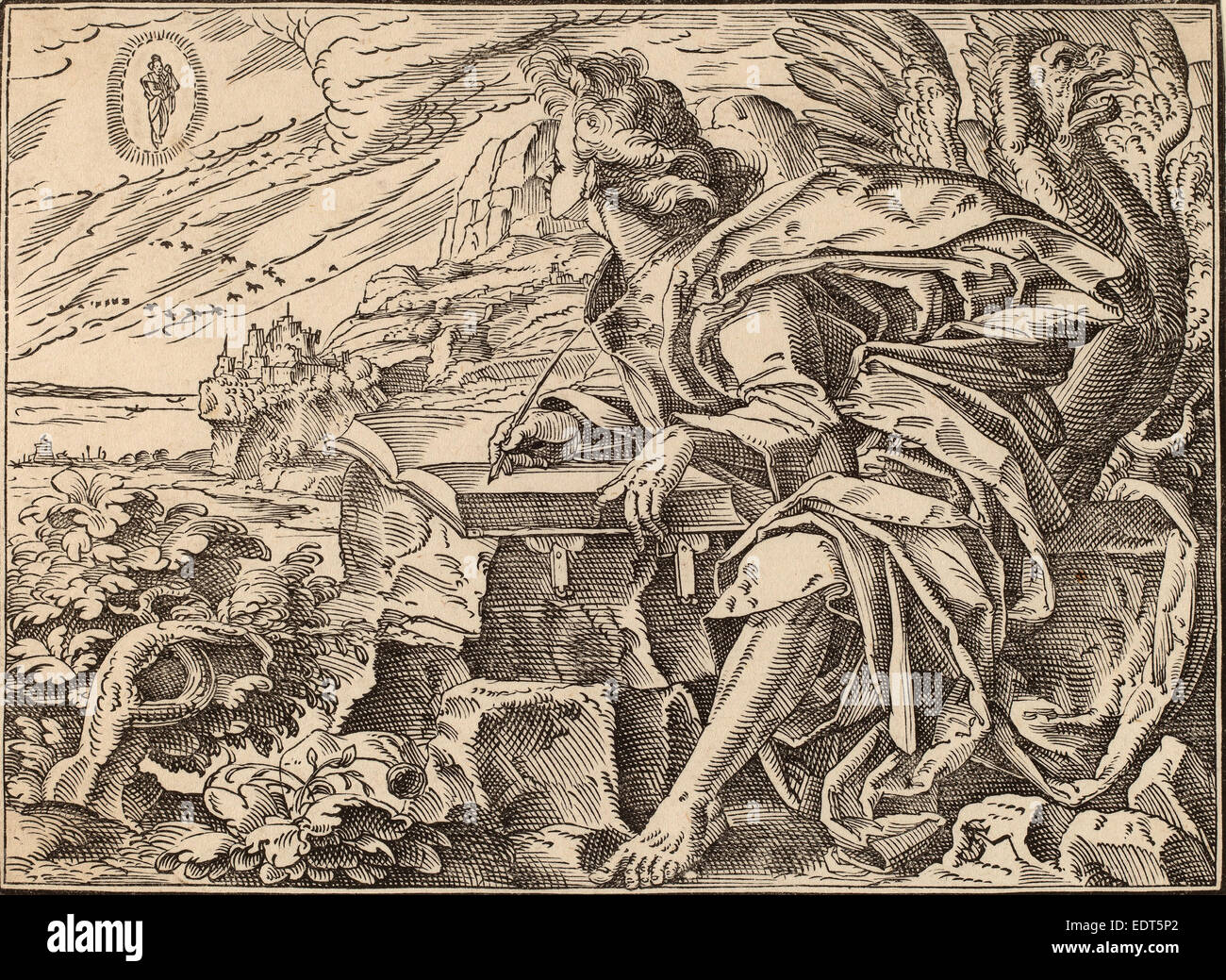 Christoph Murer, The Four Horsemen of the Apocalypse, Swiss, 1558 - 1614, published 1630, woodcut on laid paper Stock Photo