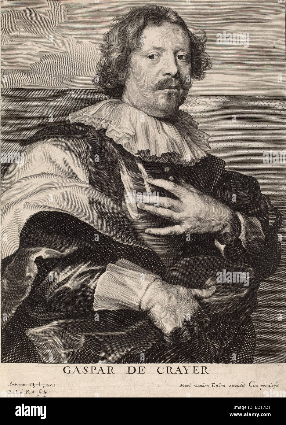 Paulus Pontius after Sir Anthony van Dyck, Gaspar de Crayer, Flemish, 1603 - 1658, Stock Photo