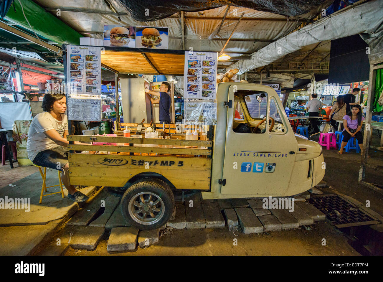 Philly cheesesteak food truck, Bangkok, Thailand Stock Photo Alamy