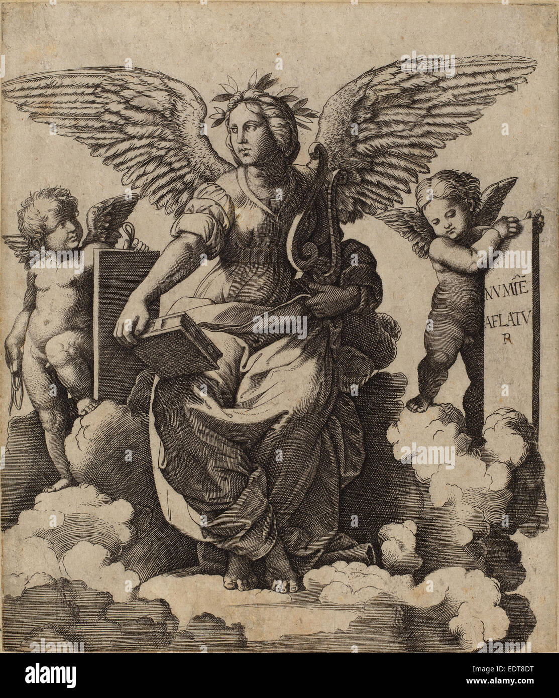 Marcantonio Raimondi after Raphael (Italian, c. 1480 - c. 1534), Poetry, engraving