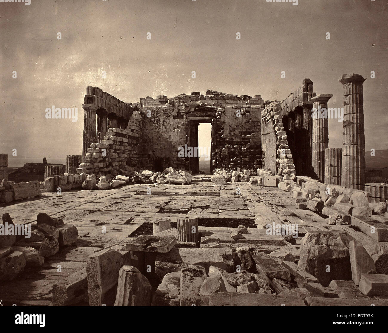 William James Stillman (American, 1828 - 1901), The Acropolis of Athens, plate 14, 1869-1870, carbon print Stock Photo