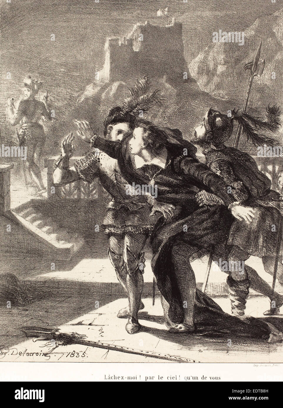 Eugène Delacroix (French, 1798 1863), Hamlet Wishes to Follow the