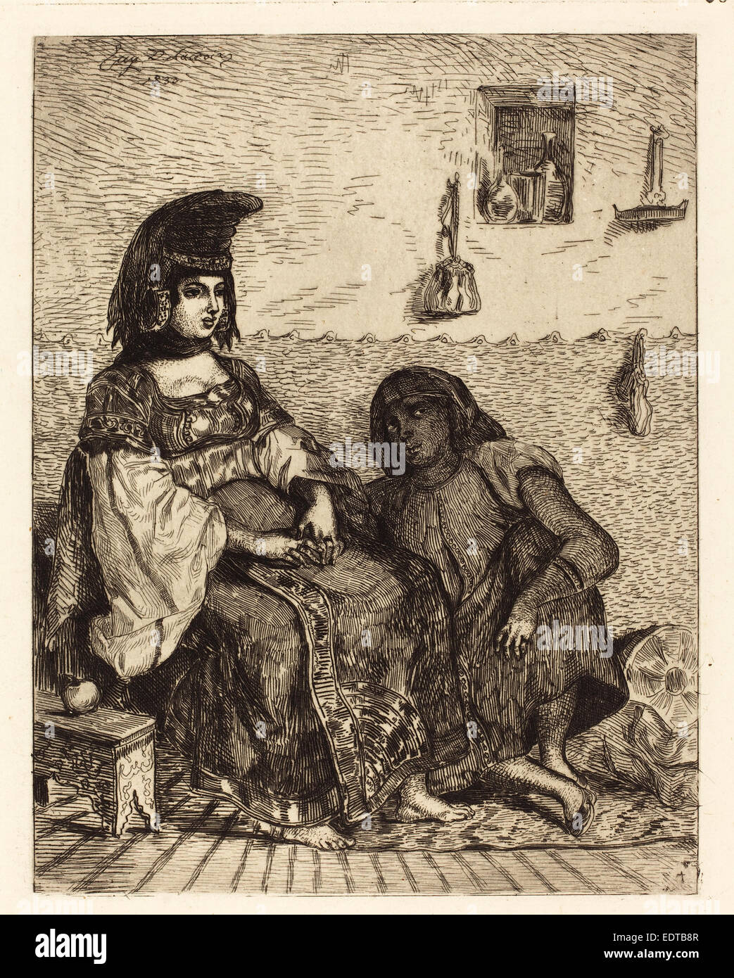 Eugène Delacroix (French, 1798 1863), Jewish Woman of Algiers (Juive
