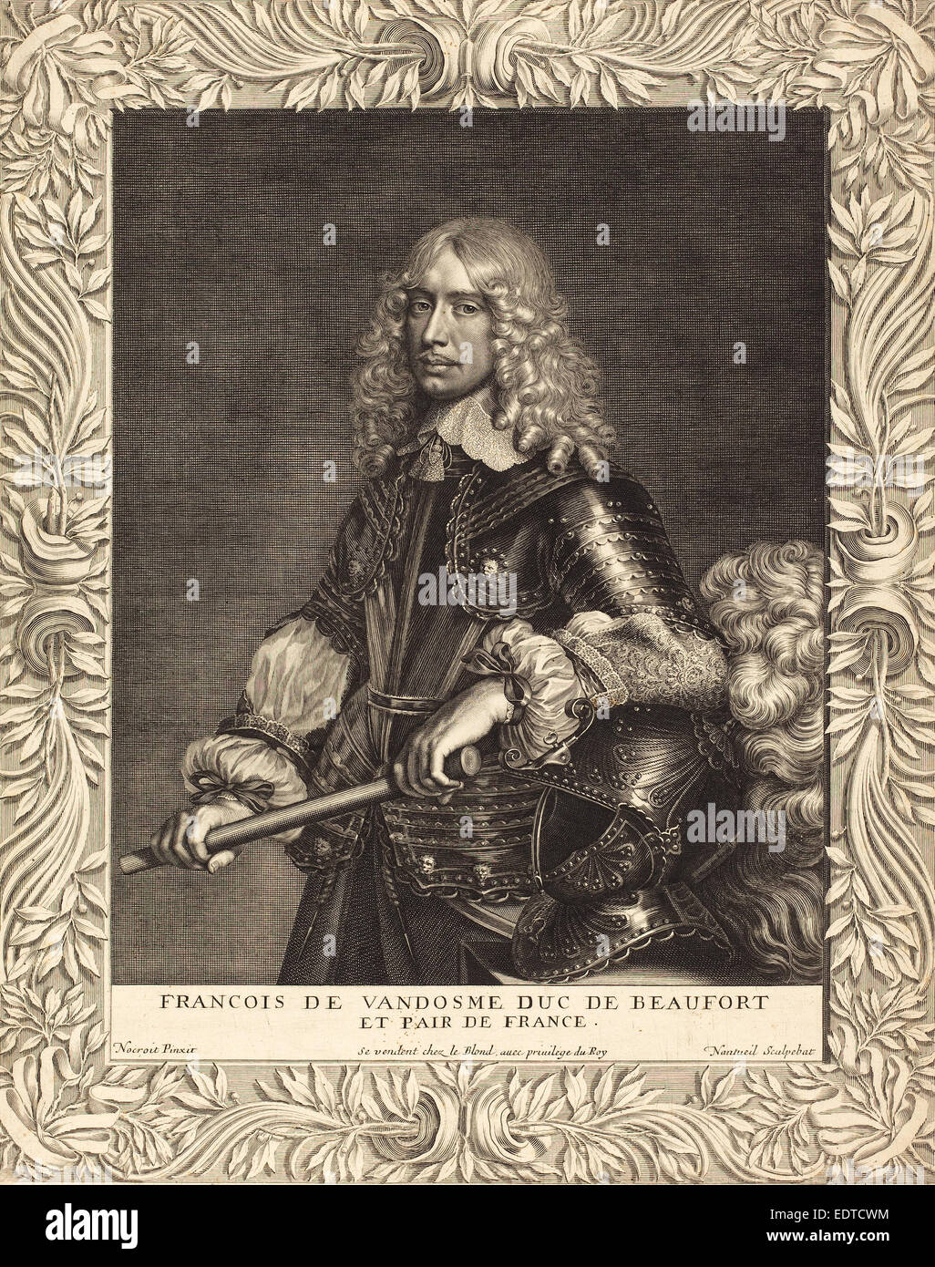 Robert Nanteuil after Jean Nocret (French, 1623 - 1678), Francois, Duc de  Beaufort, 1649, engraving Stock Photo - Alamy