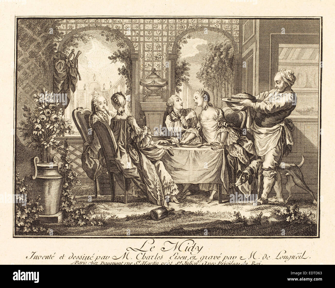 Joseph de Longueil after Charles Eisen (French, 1730 1792), Le midi