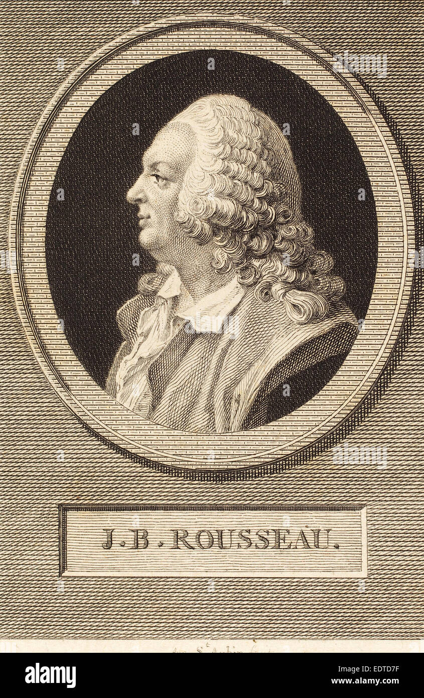 Augustin de SaintAubin (French, 1736 1807), JeanBaptiste Rousseau