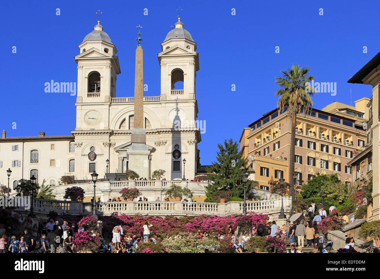 Italien, Rom, Scalinata della Trinita dei Monti die Spanische Treppe am Piazza di Spagna,Italy, Rome, Scalinata della Trinita de Stock Photo