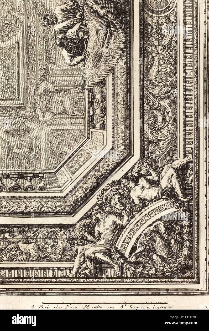 Jean Lepautre (French, 1618 - 1682), Quarts de plafons, etching Stock Photo  - Alamy