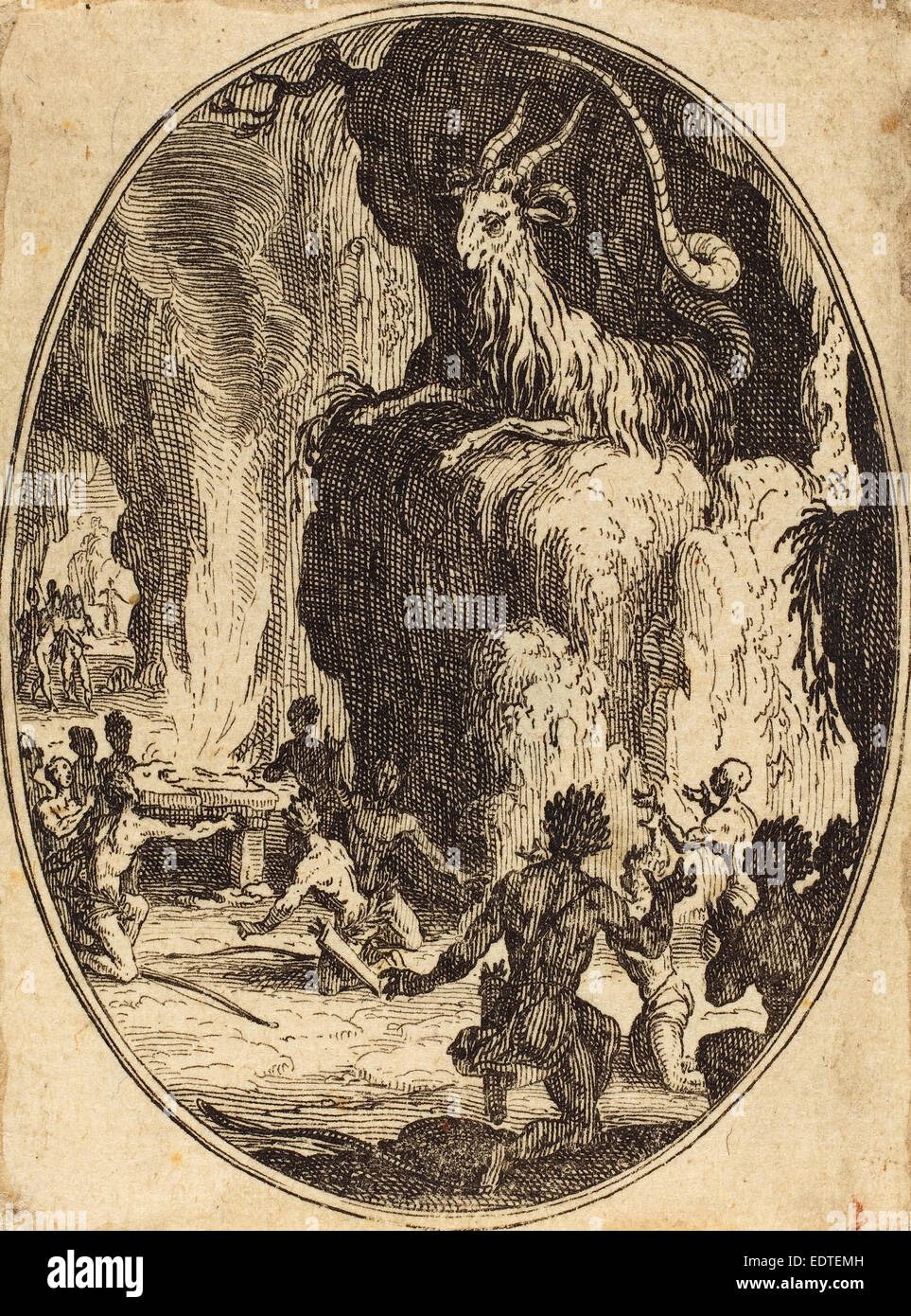 Jacques Callot (French, 1592 - 1635), The Cult of the Demon, probably 1627, etching